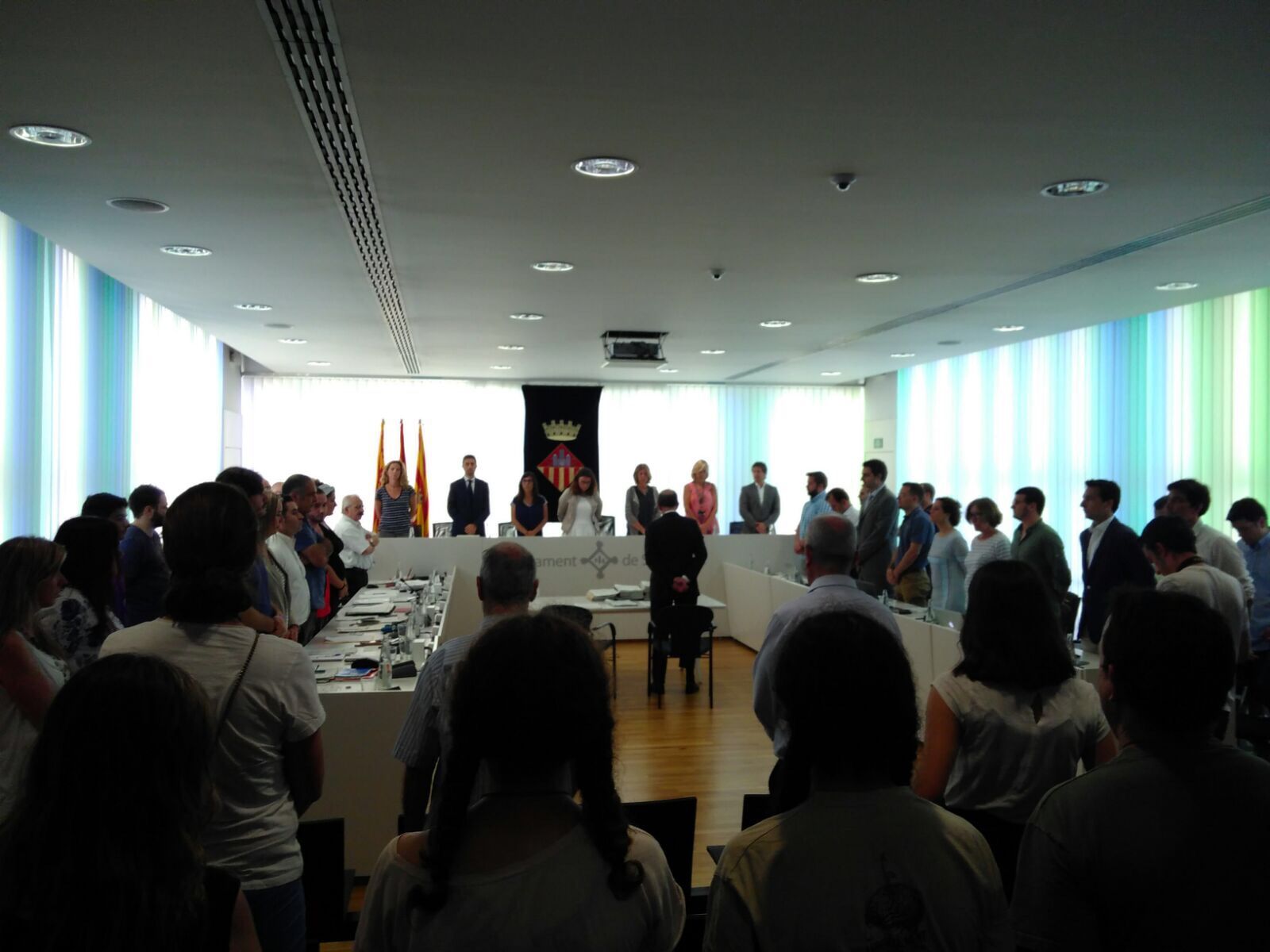 Moment del minut de silenci FOTO: Àgata Guinó 