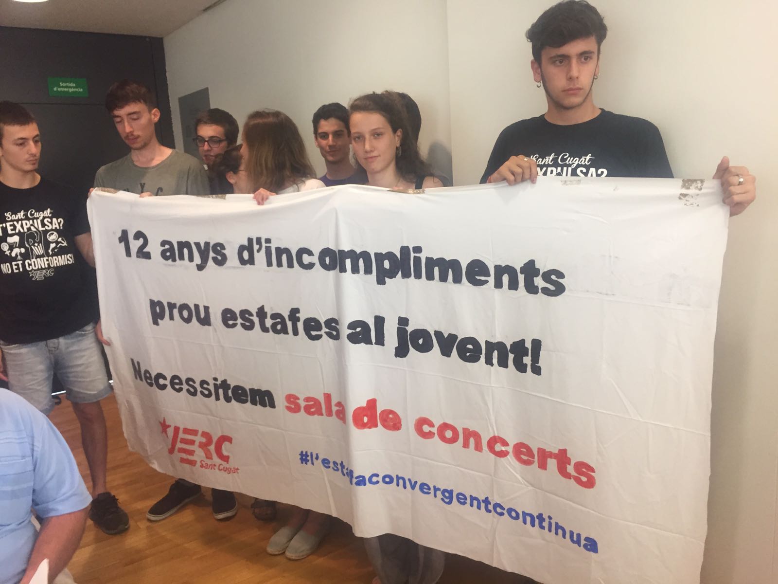 Moment de la reivindicació al ple FOTO: Àgata guinó