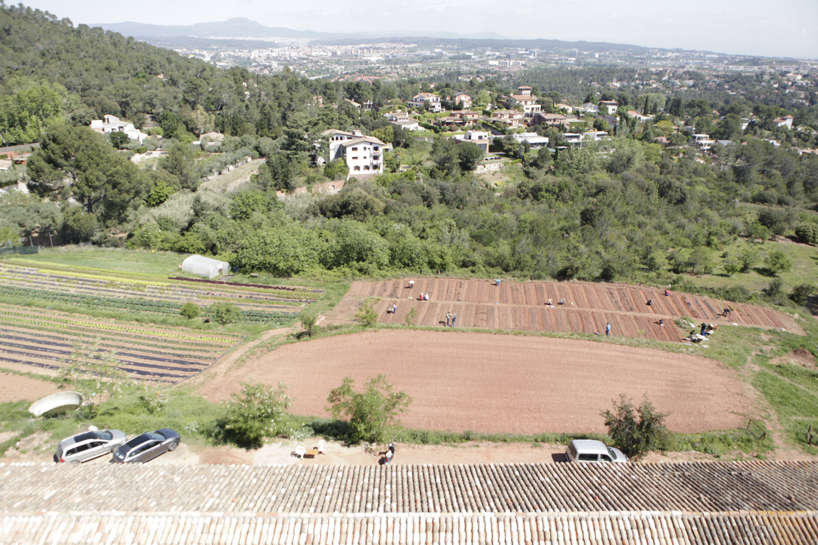 Vista àrea de la finca agrícola de Can Monmany FOTO: Artur Ribera