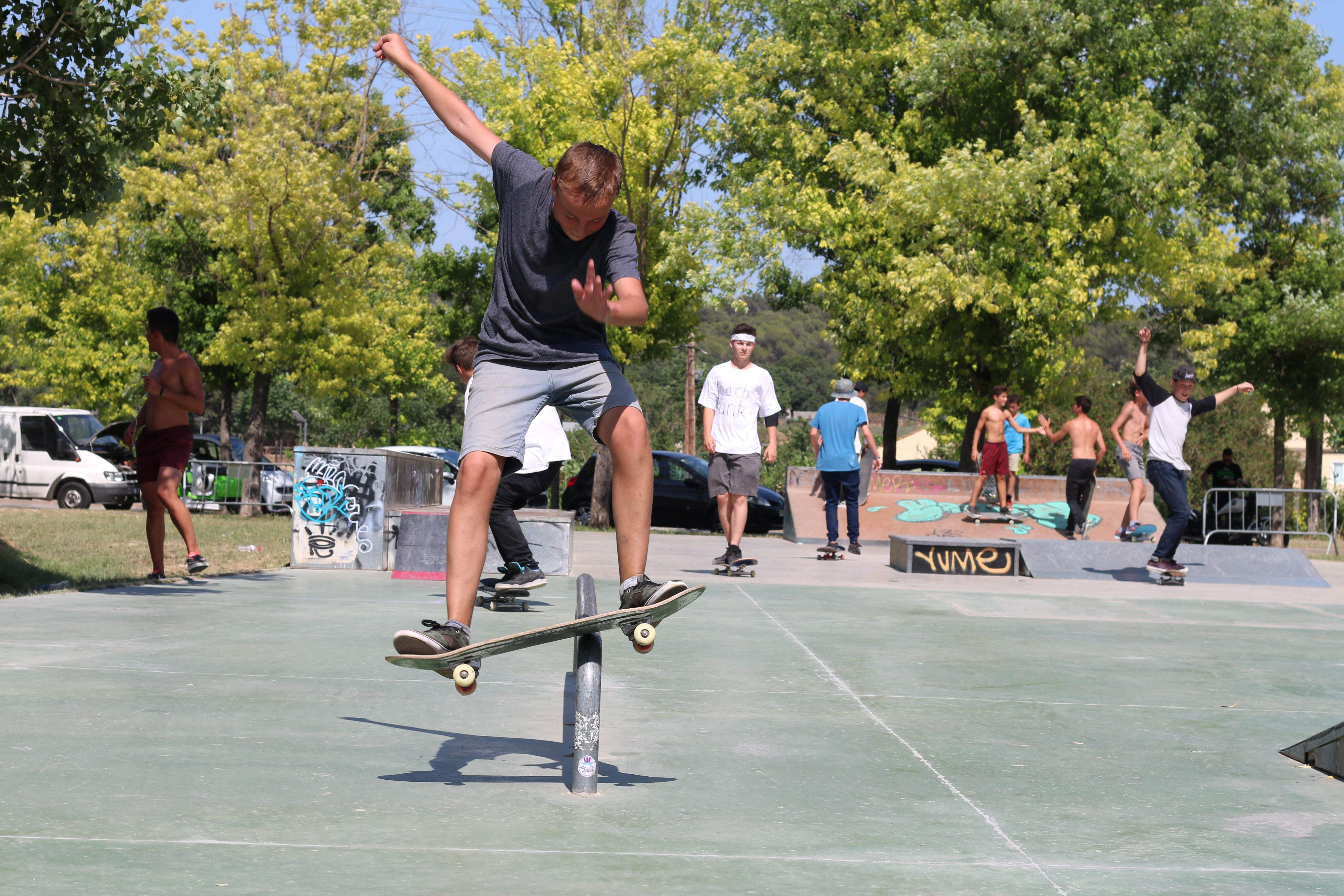 El 1r Campionat de Skateboard del Club de Riders Sant Cugat es va fer a l'skate parck del parc de la Pollancreda. FOTO: Lali Álvarez 