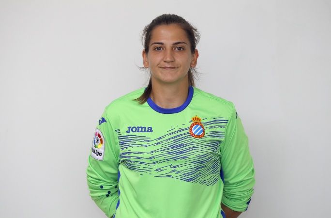 Meru, portera del primer equip del RCD Espanyol, que juga a la màxima categoria estatal, el primer fitxatge del Sant Cugat FC. FOTO: RCD Espanyol