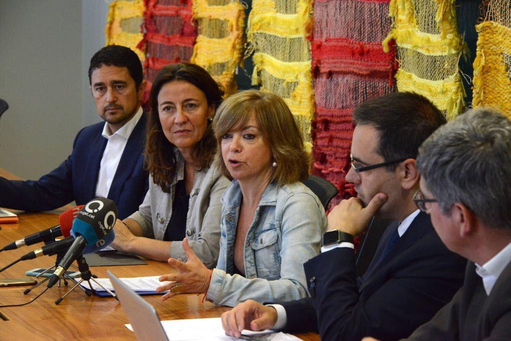 Conesa i Borràs durant la presentació de l'índex  de referència FOTO: Premsa Sant Cugat 