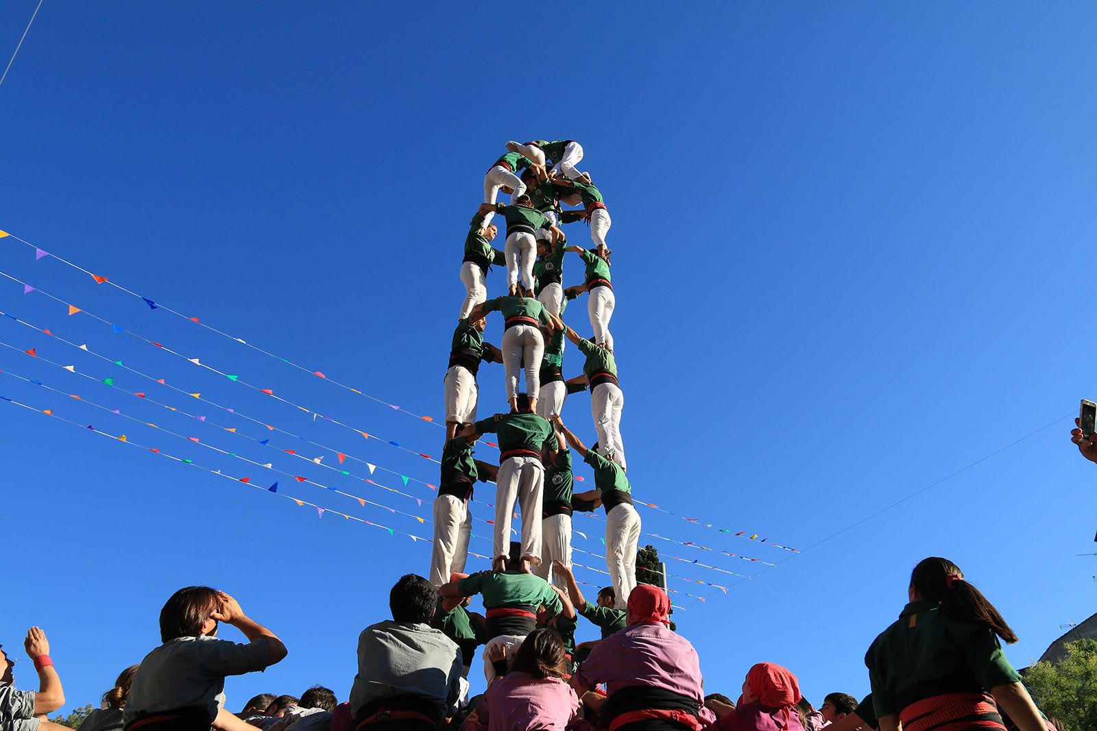 Imatge dels Castellers durant la Diada de Festa Major FOTO: Lali Àlvarez 