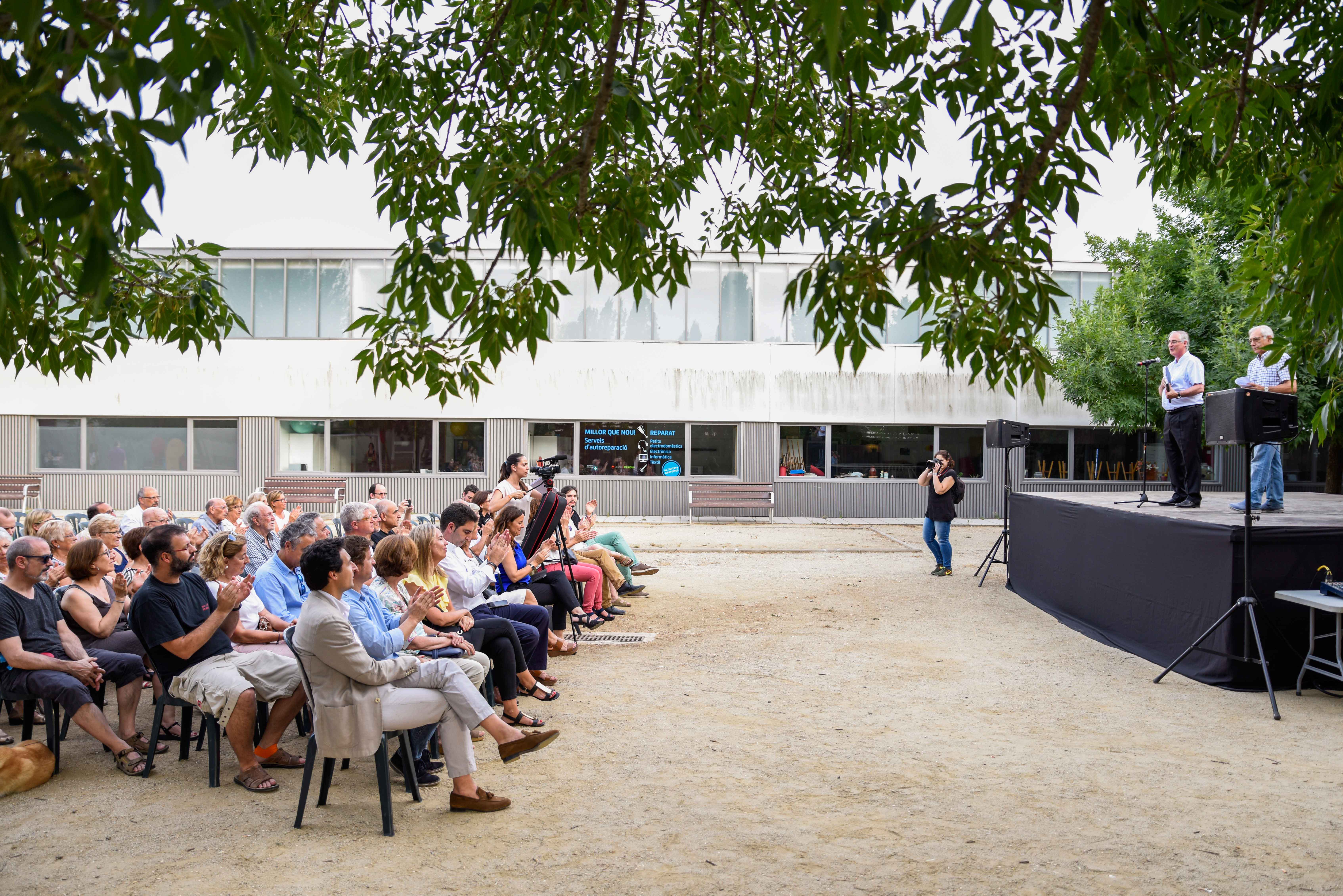 Pregó de Festa Major de Mira-sol, a càrrec d'Ignasi Arcusa, president Club d'Escacs. Foto: Bernat Millet