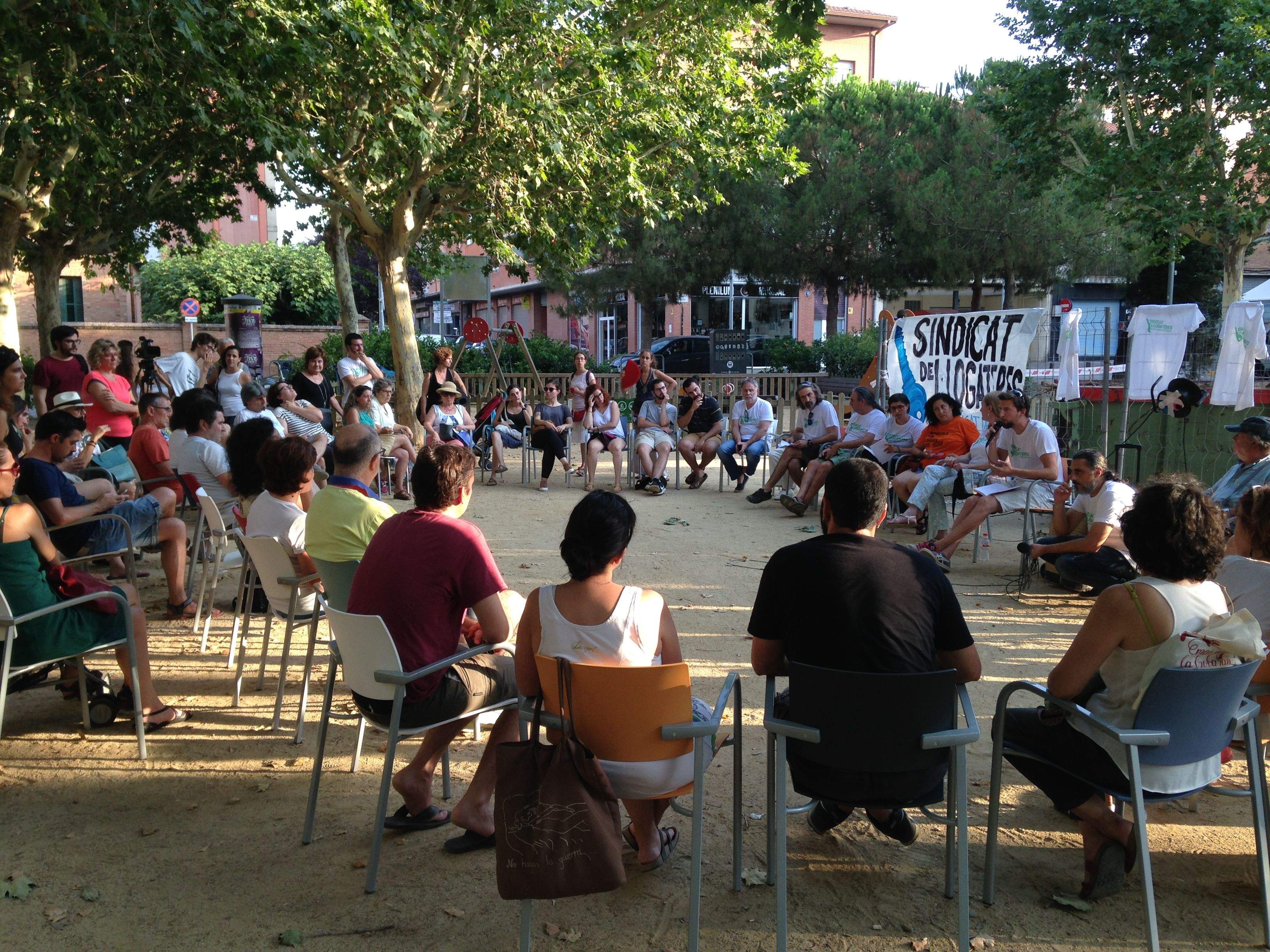La primera assemblea del Sindicat de Llogateres de Sant Cugat, el juliol de 2017. FOTO: C. Caballé
