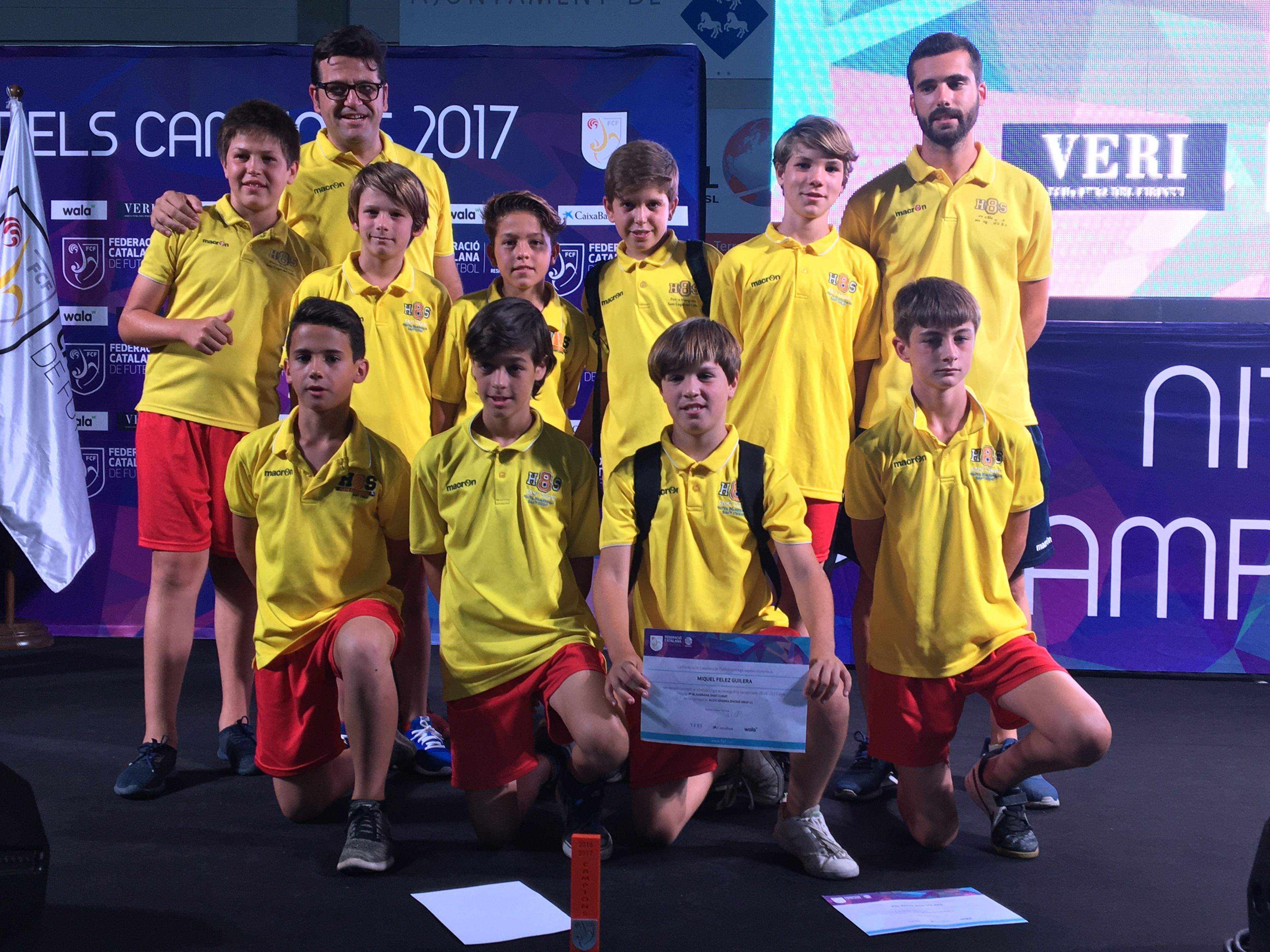 Equip aleví A de la Penya Blaugrana Sant Cugat-Escola de Futbol Hristo Stòitxkov. FOTO: PBSC-EFHS