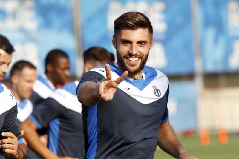David López, en un entrenament d'aquesta pretemporada. FOTO: RCD Espanyol