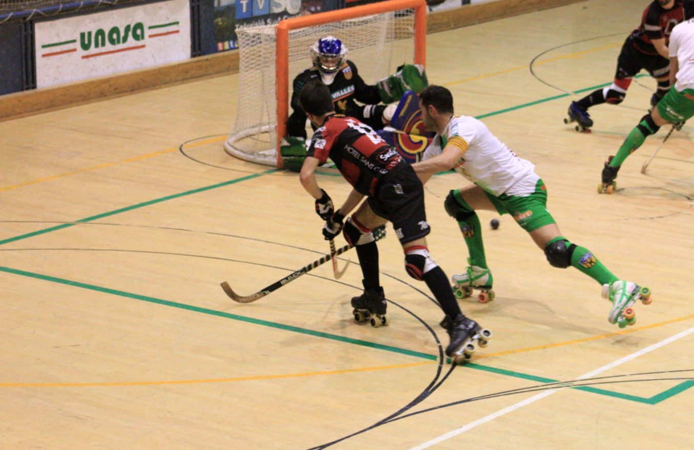 Imatge d'un partit d'aquesta temporada, 2016-2017, entre el PHC Sant Cugat i el CP Calafell Tot L'any. FOTO: Lali Álvarez
