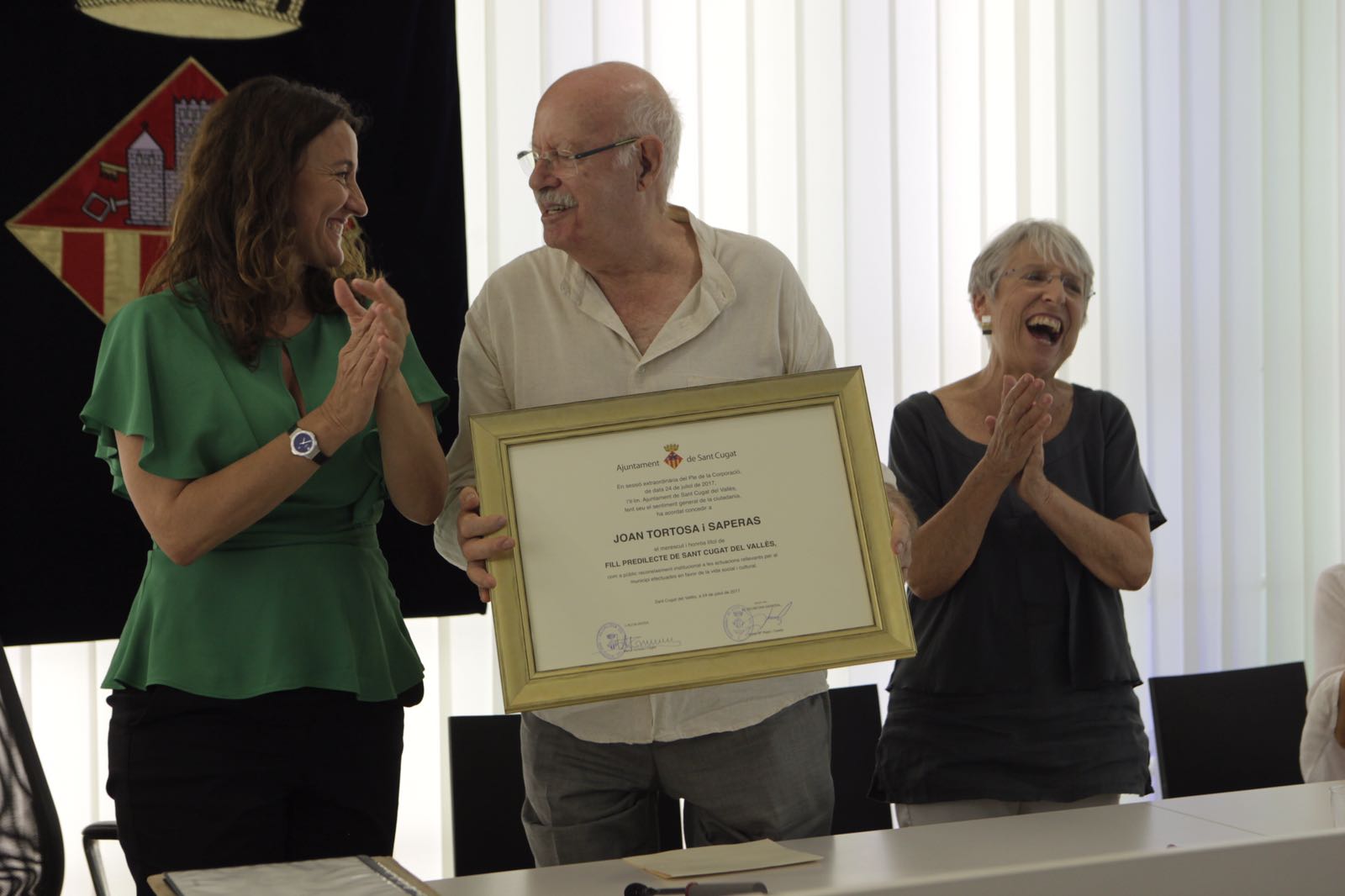 Joan Tortosa, fill predilecte de Sant Cugat. FOTO: Artur Ribera