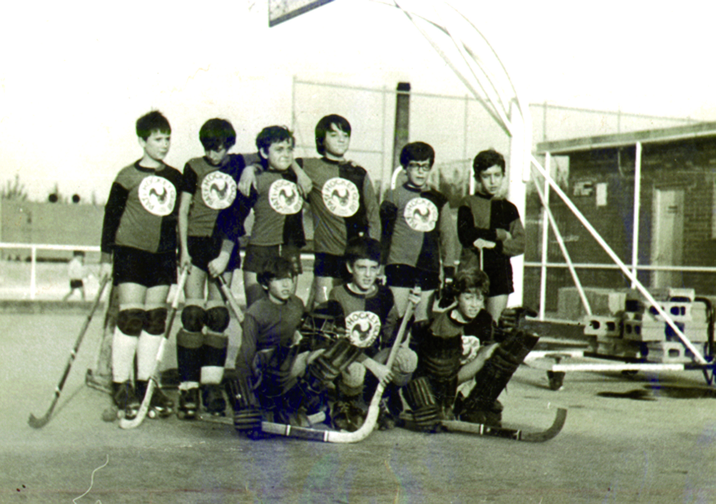 Un equip de base del PHC Sant Cugat, l’any 1970 a la Pista Méndez