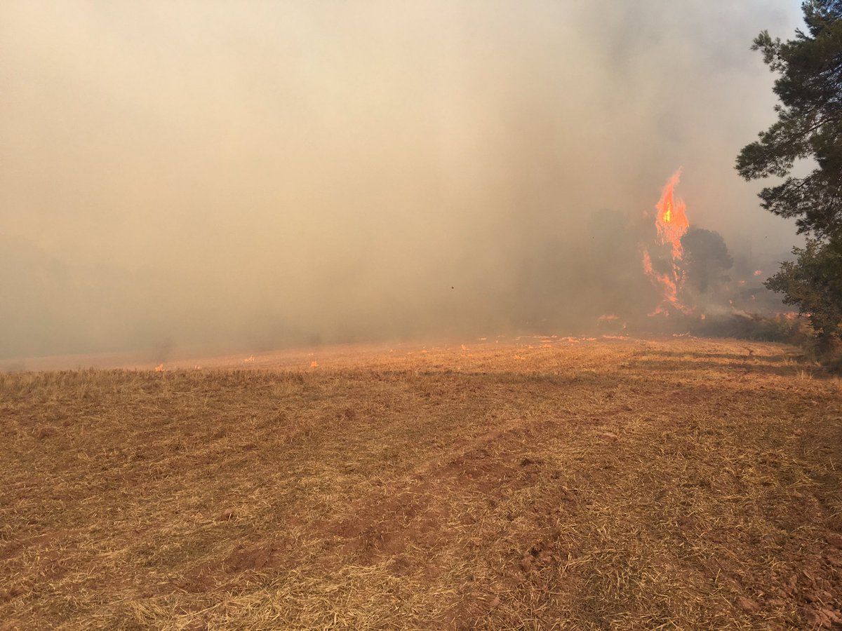 Imatge de l'incendi FOTO: Twitter ADF (@GIEADFSCV) 