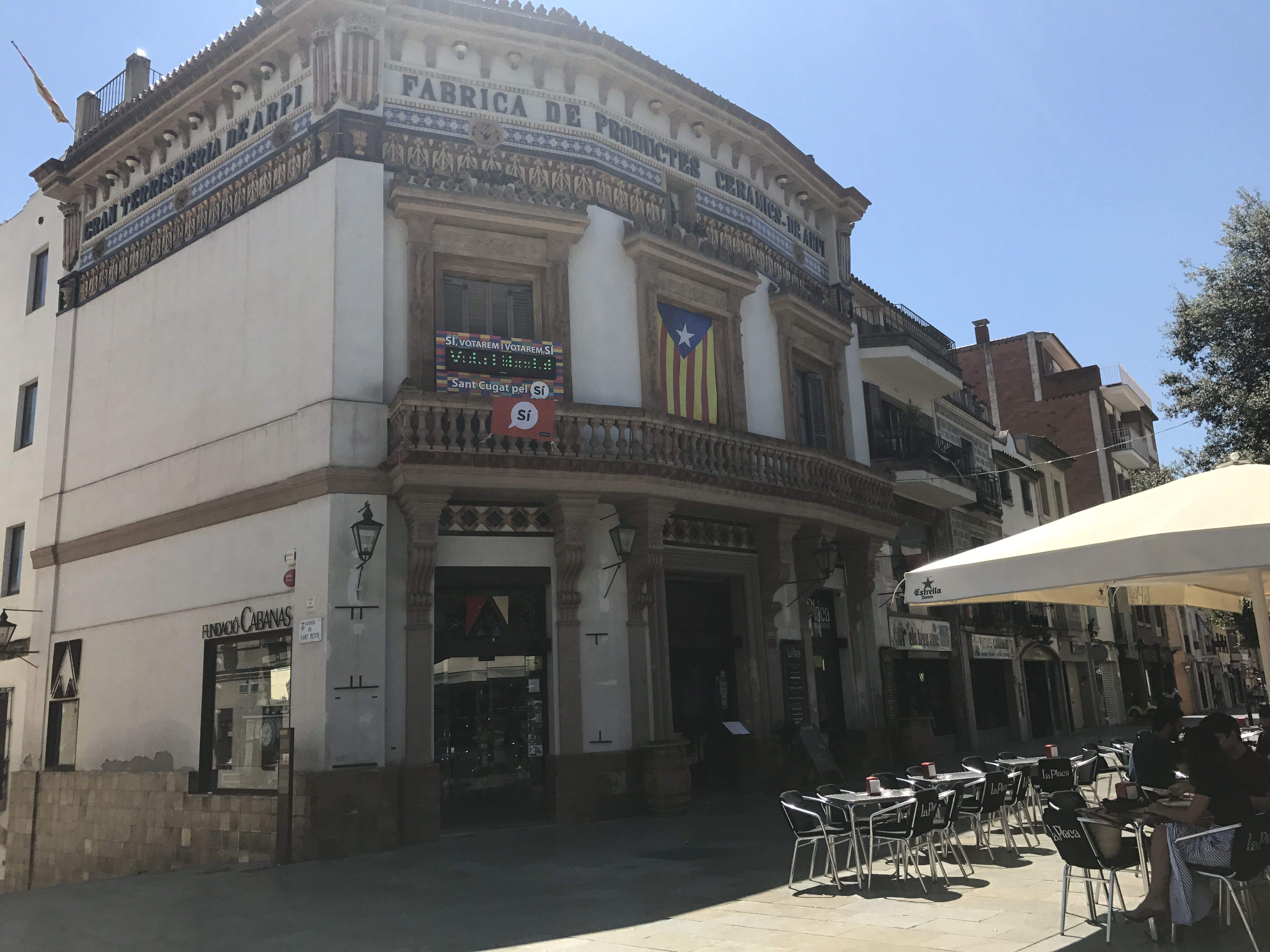 El cronòmetre està instal·lat al balcó FOTO: Mireia Puente 