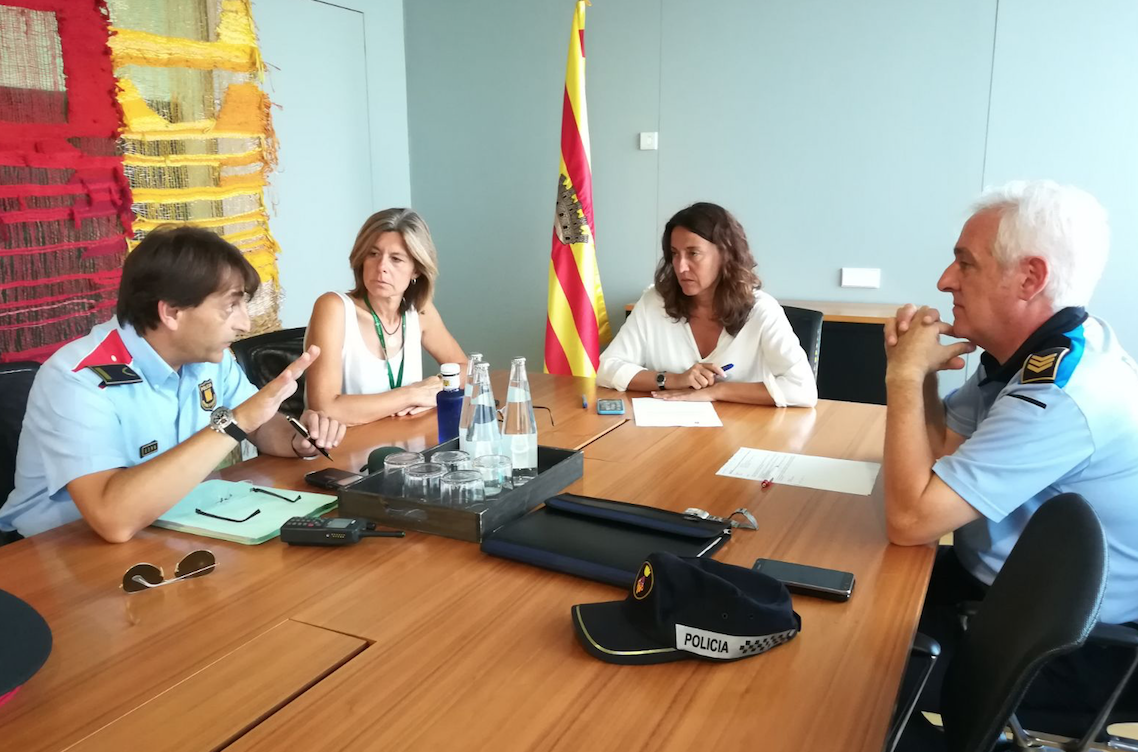 L'alcaldessa s'ha reunit amb els cossos de seguretat aquest divendres FOTO: Ajuntament Sant Cugat