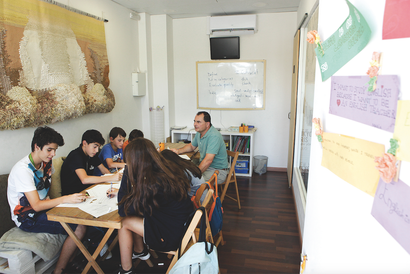 Una de les aules d'Easy Talk FOTO: Cedida