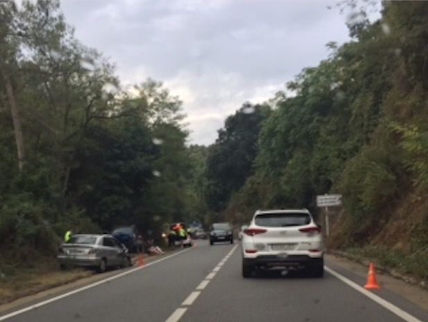 Imatge d'un accident a l'Arrabassada. FOTO: Assis de Riba