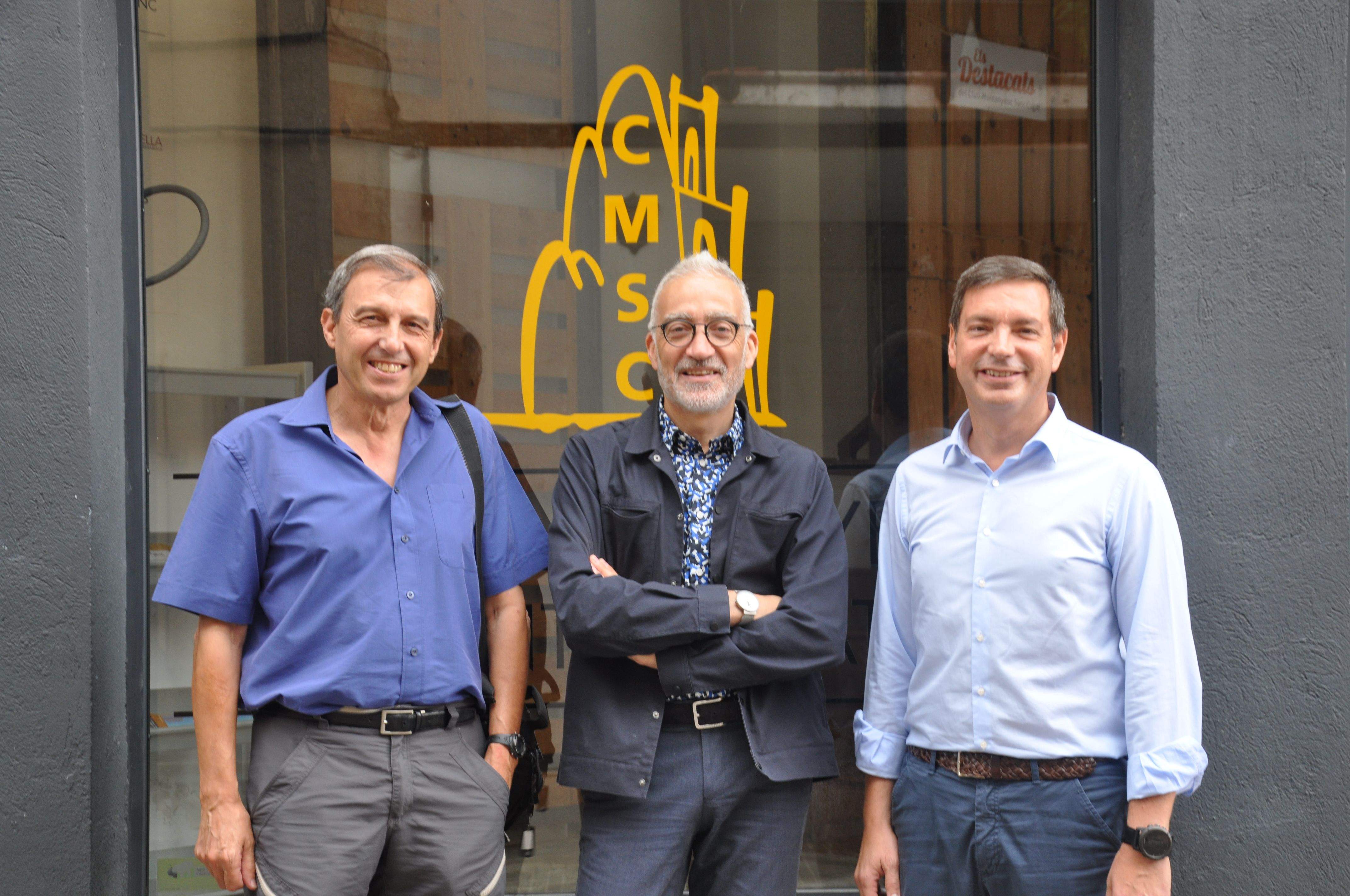 Jaume Pujol, Manel González i Xavier Albareda. FOTO: Atletisme CMSC