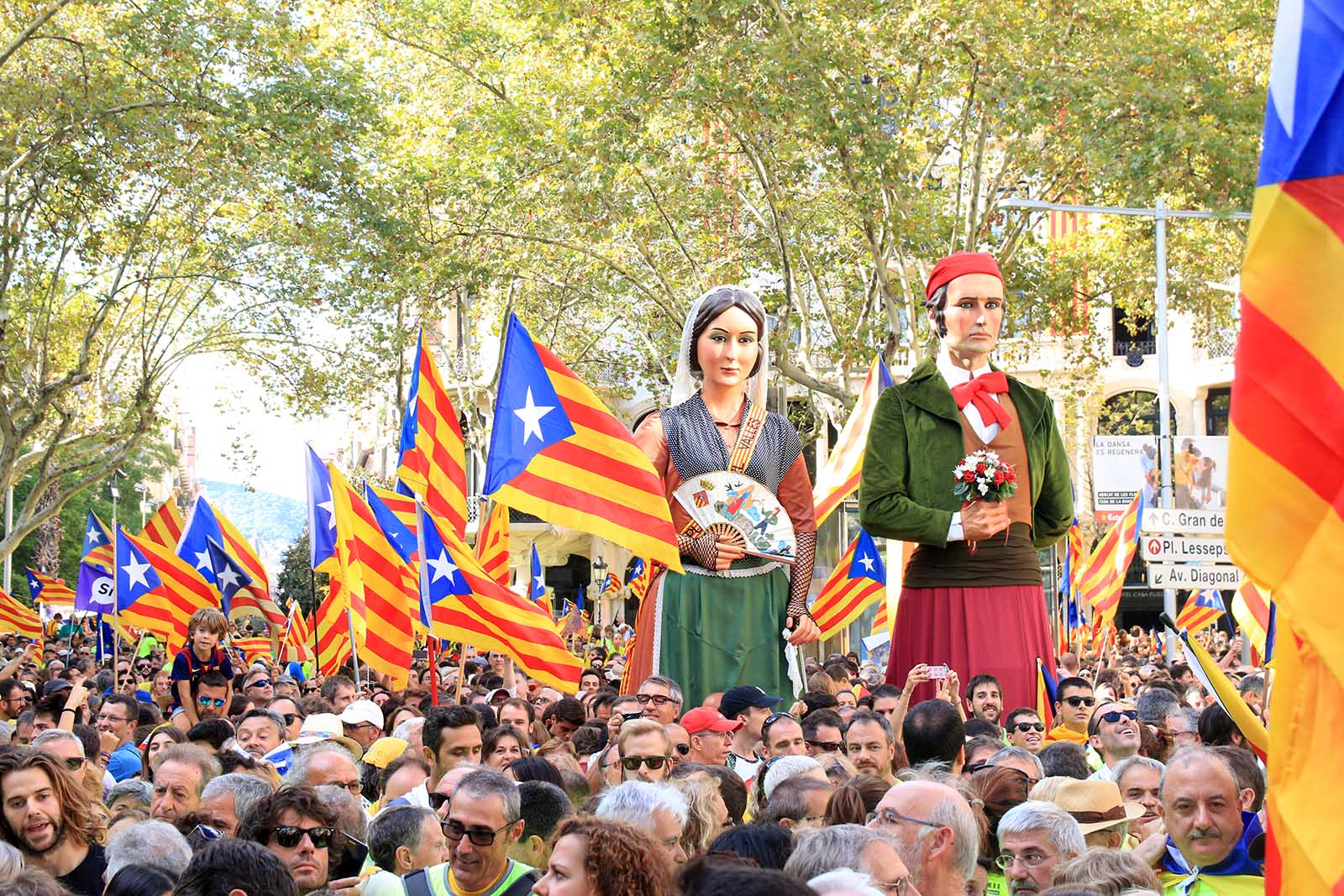 Imatge de la manifestació de l'11S FOTO: Lali Àlvarez