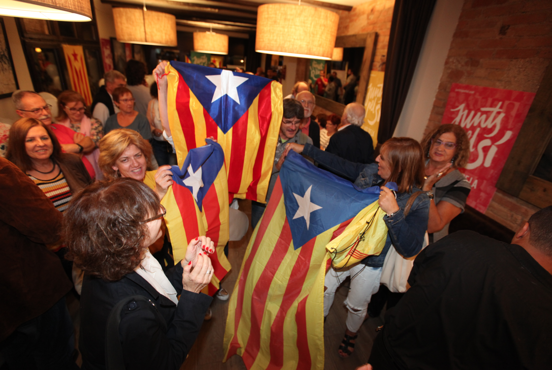 Celebració de Junts pel Sí a Sant Cugat a les eleccions de 2015 FOTO: Lali Puig