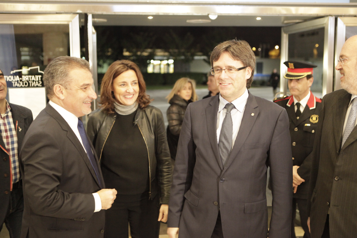 Carles Puigdemont en un acte anterior a Sant Cugat FOTO: Artur Ribera