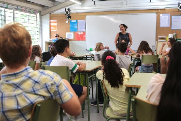 Imatge d'una aula de l'Escola Collserola FOTO: Artur Ribera 