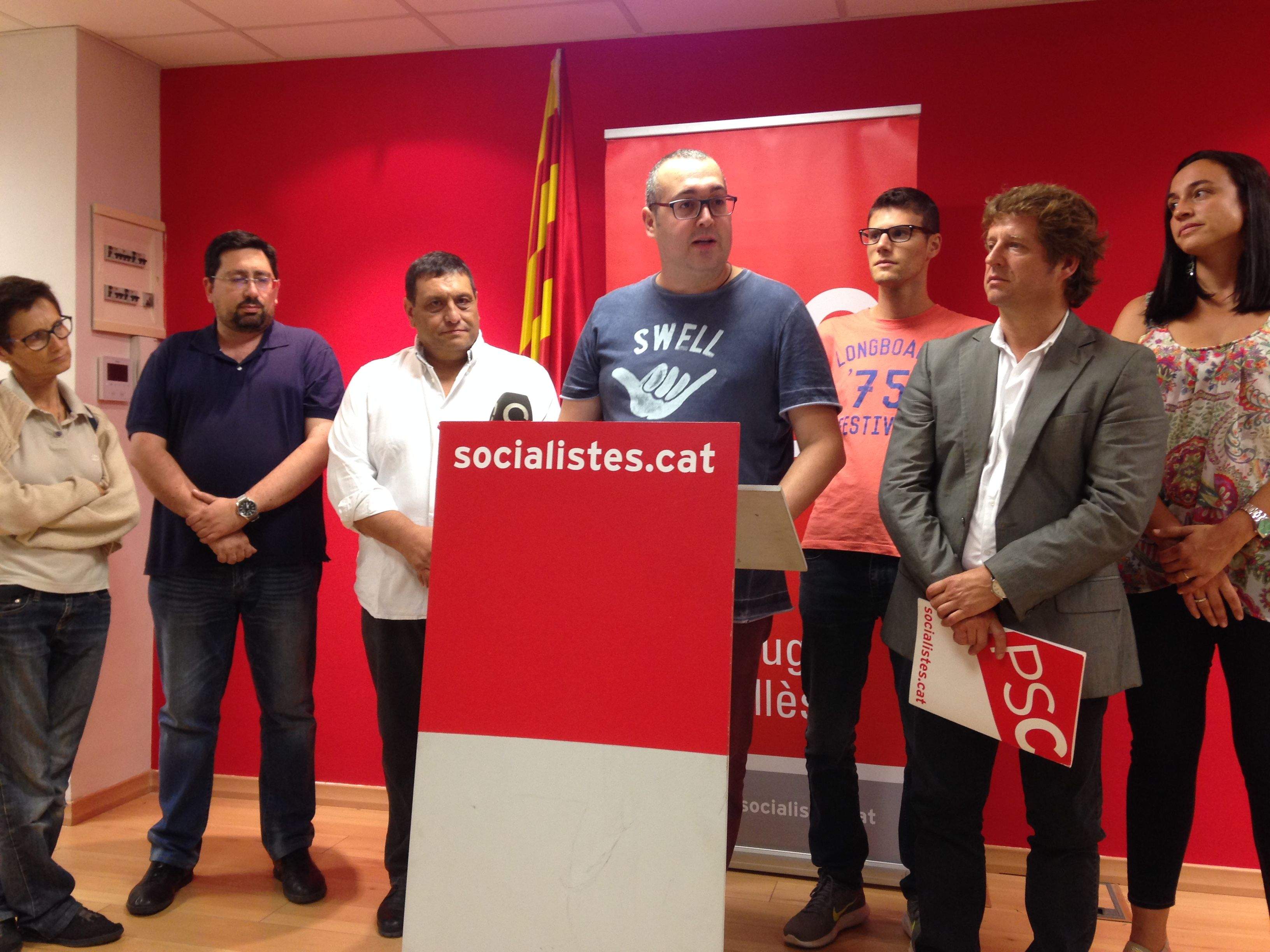 El PSC ha mostrat el seu posicionament en una roda de premsa a la seu del partit. FOTO: C. Caballé
