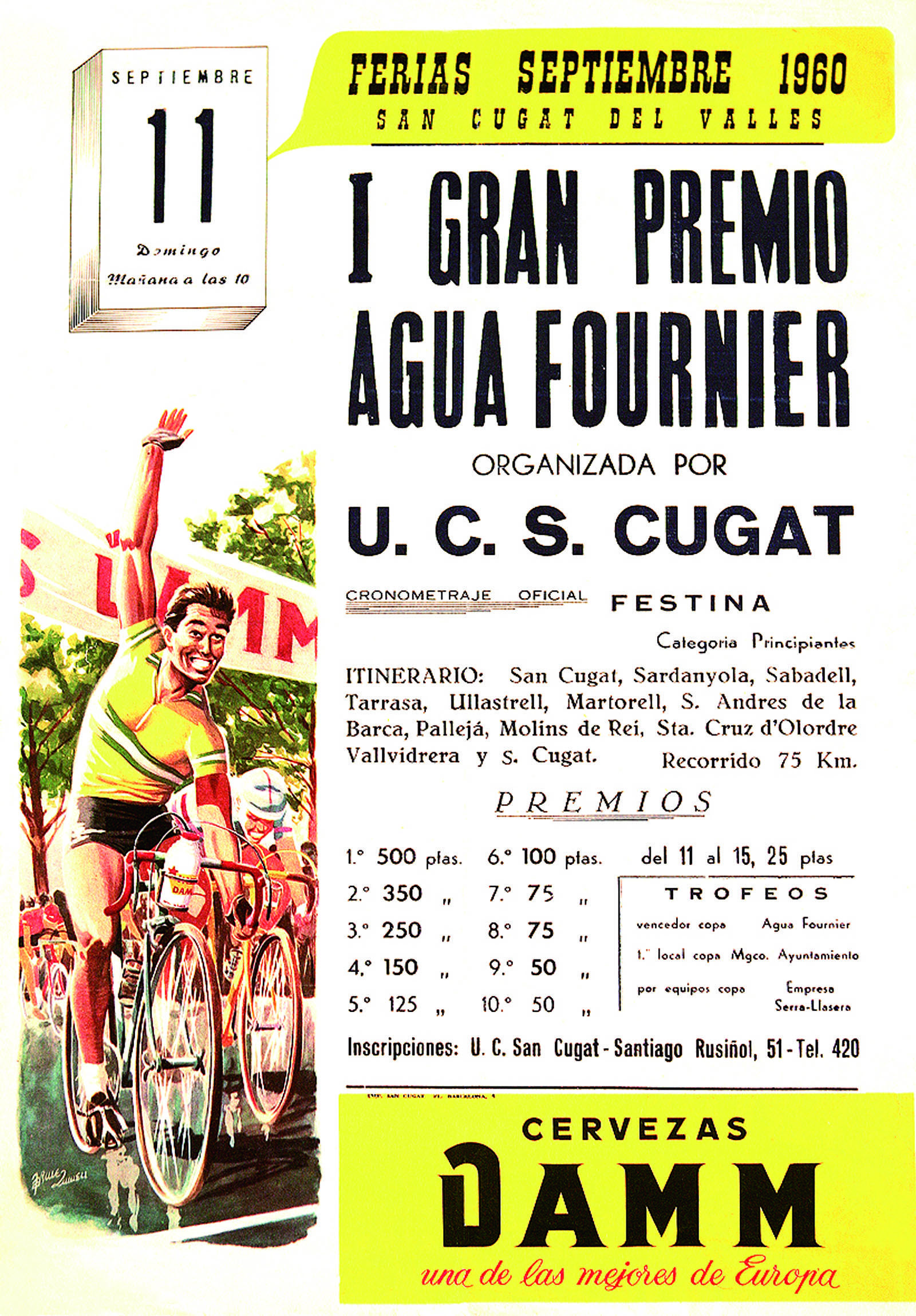 Una altra de les moltes curses que va organitzar el club. arxiu unió ciclista sant cugat.