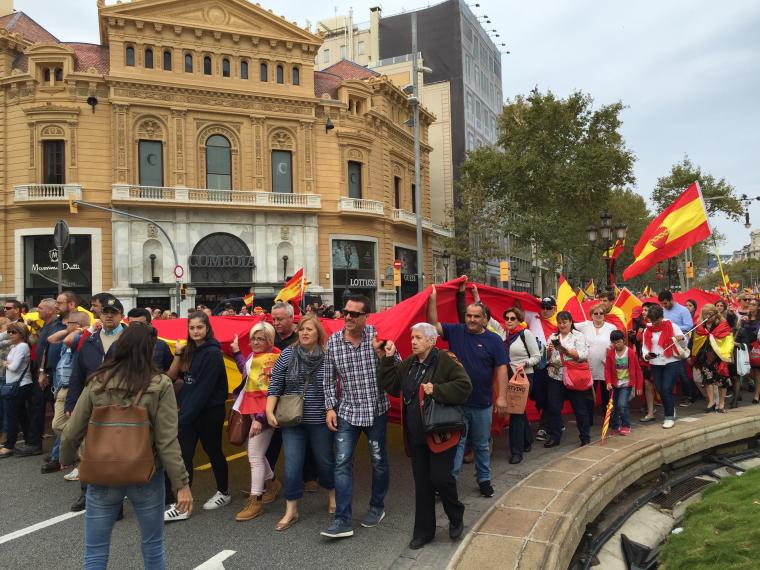 Una manifestació unionista a Barcelona FOTO: G.A (El món) 