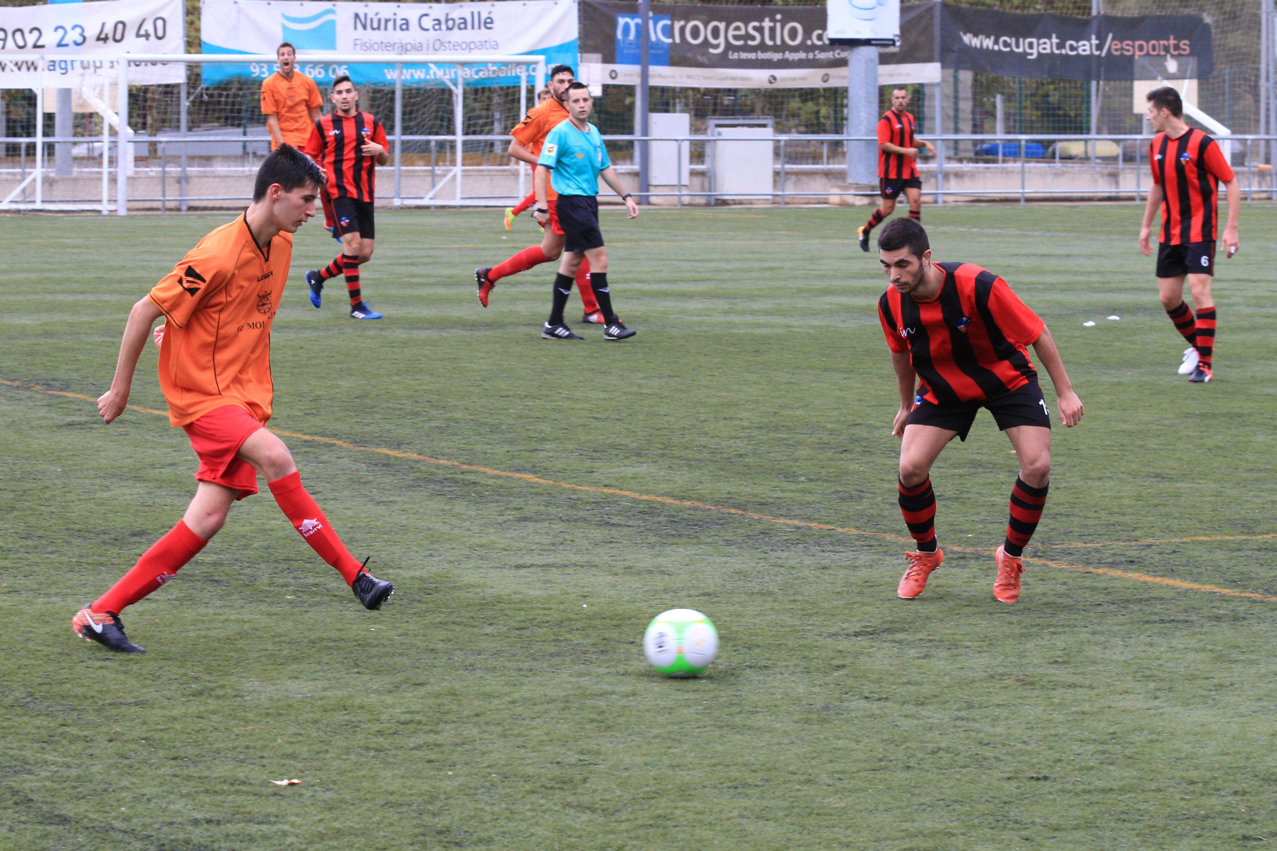 En la segona jornada de 1a Catalana, el Sant Cugat FC va superar (2-0) la UE Mollet CF. FOTO: Lali Álvarez