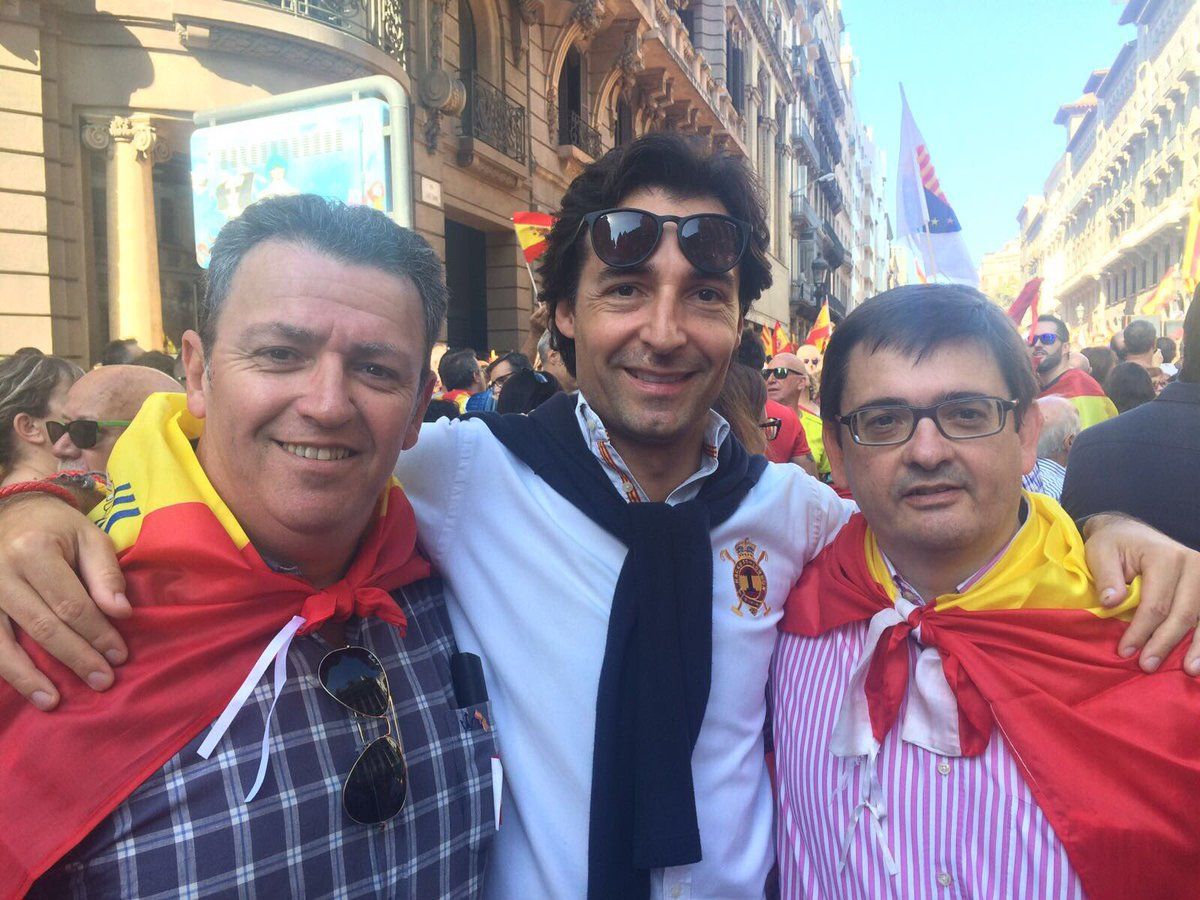 Representants del PP santcugatenc a la manifestació de Barcelona FOTO: PP Sant Cugat