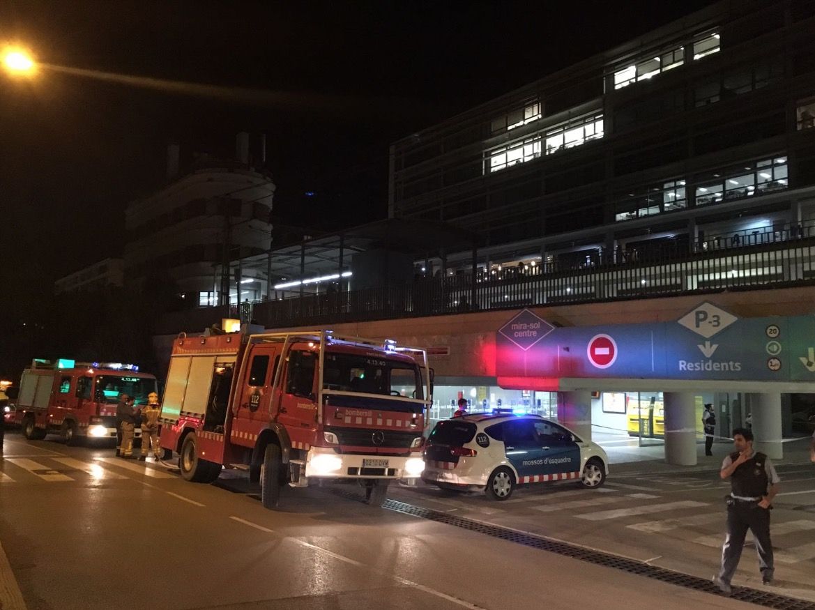 El foc s'ha originat a l'estació. FOTO: Lali Puig