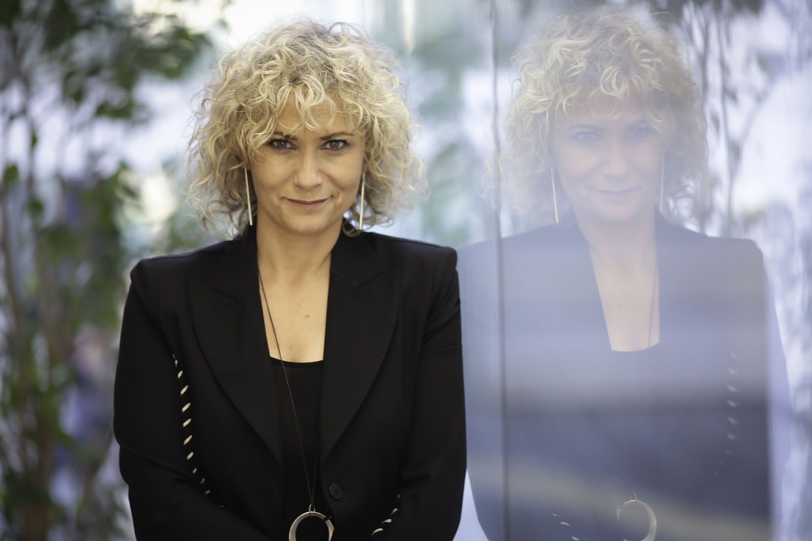 Mónica Terribas a l'Arxiu Nacional abans de la seva ponència FOTO: Artur Ribera