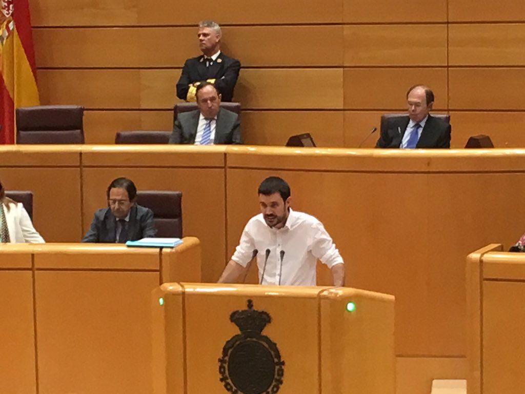 Bernat Picornell durant una intervenció al Senat. FOTO: Cedida