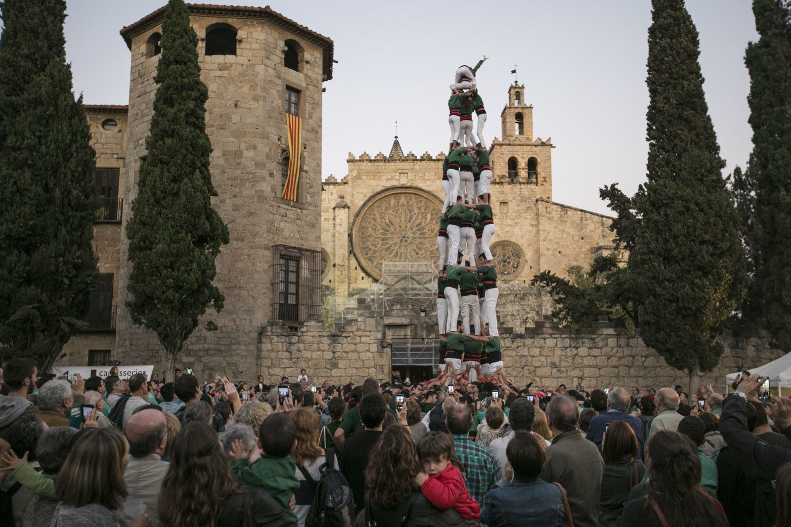 Festa de Tardor: Actuació castellera amb els Gausacs a la Plaça d’Octavià. FOTO: Lali Puig