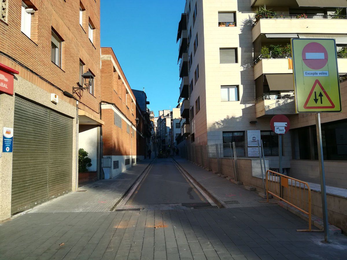 Tall de trànsit al carrer de Balmes per obres FOTO: Ajuntament de Sant Cugat