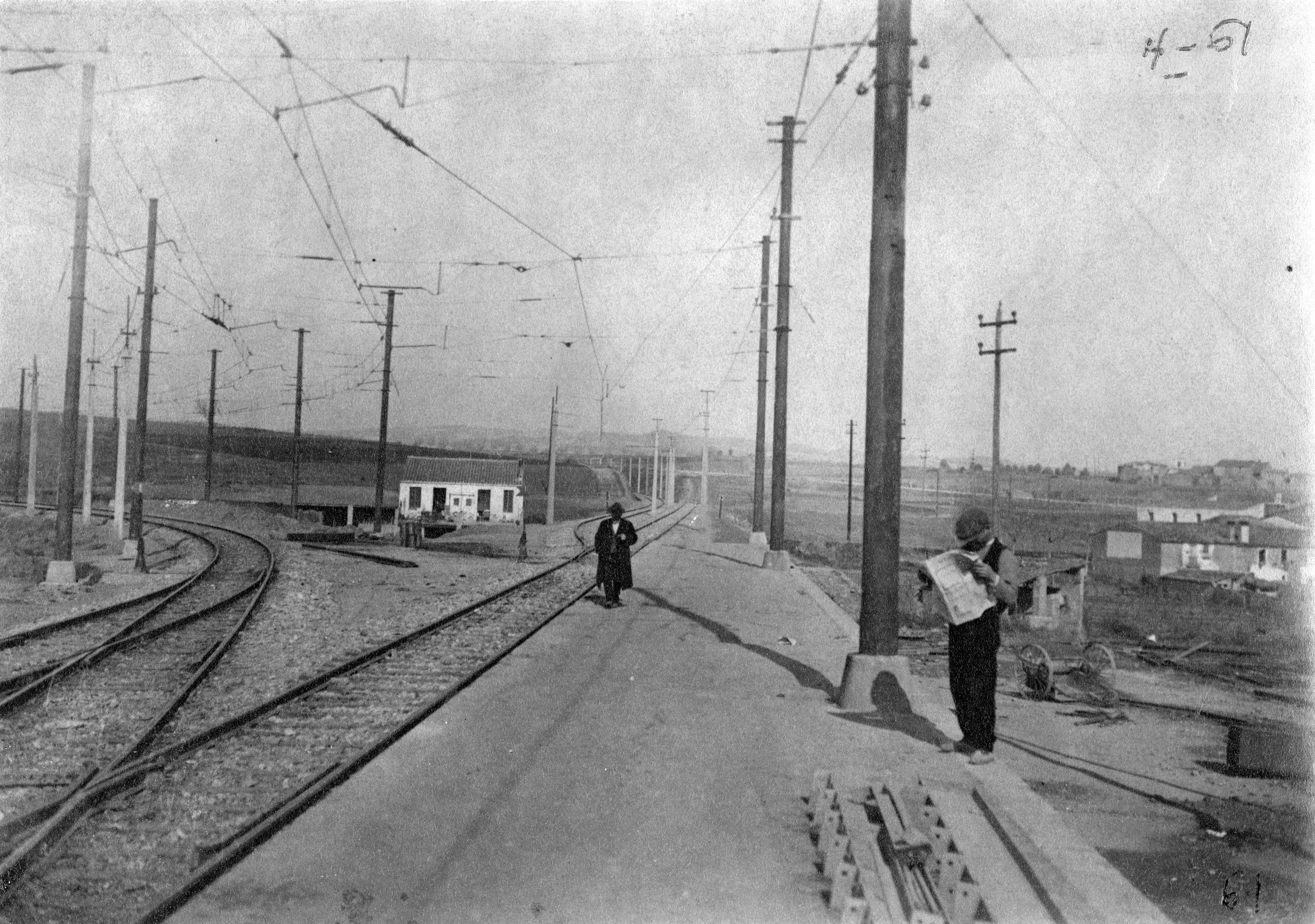 La bifurcació després de Sant Cugat que encarrilava el tren cap a Terrassa o Sabadell FOTO: Arxiu FGC