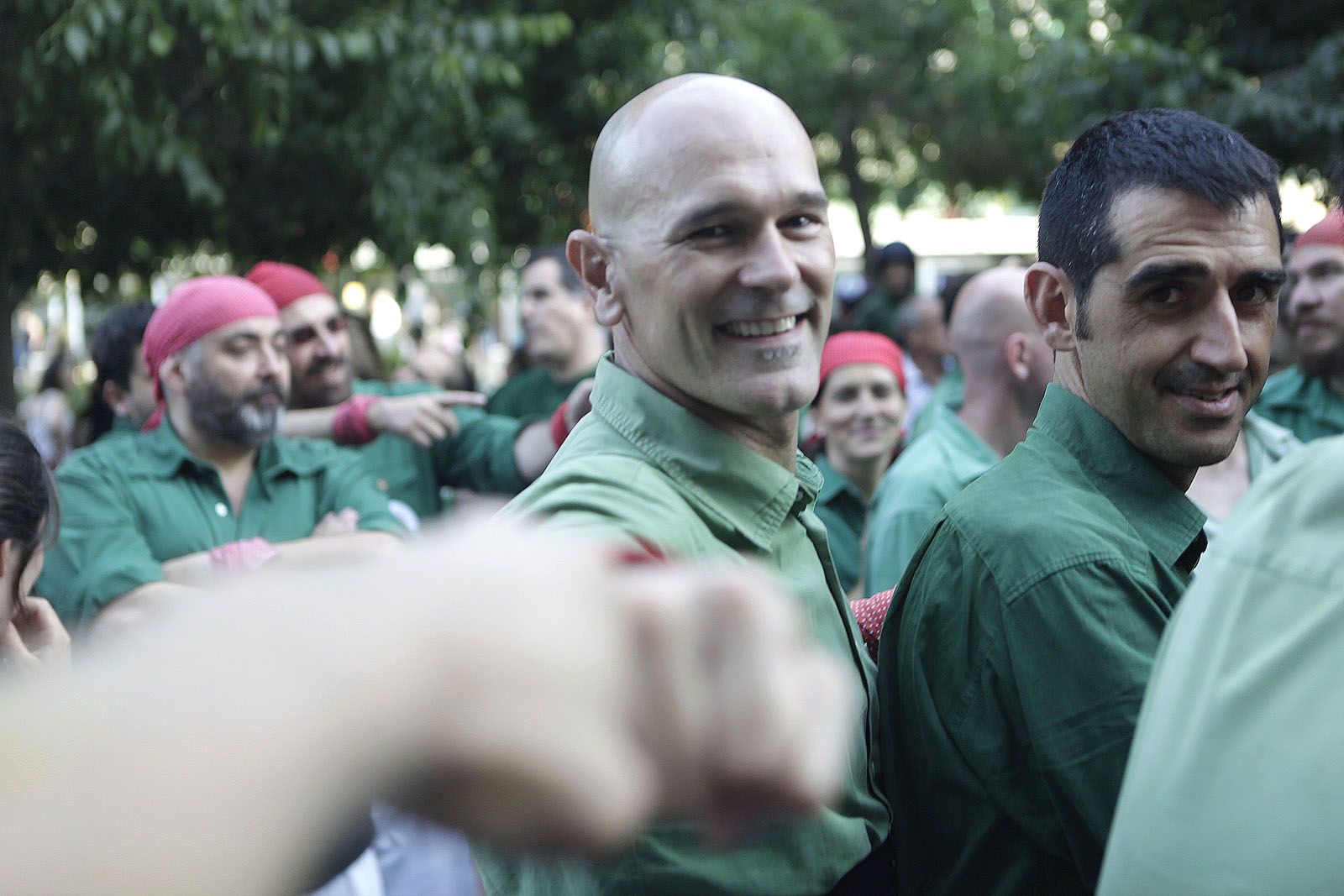 Raül Romeva és Casteller de Sant Cugat. FOTO: Artur Ribera