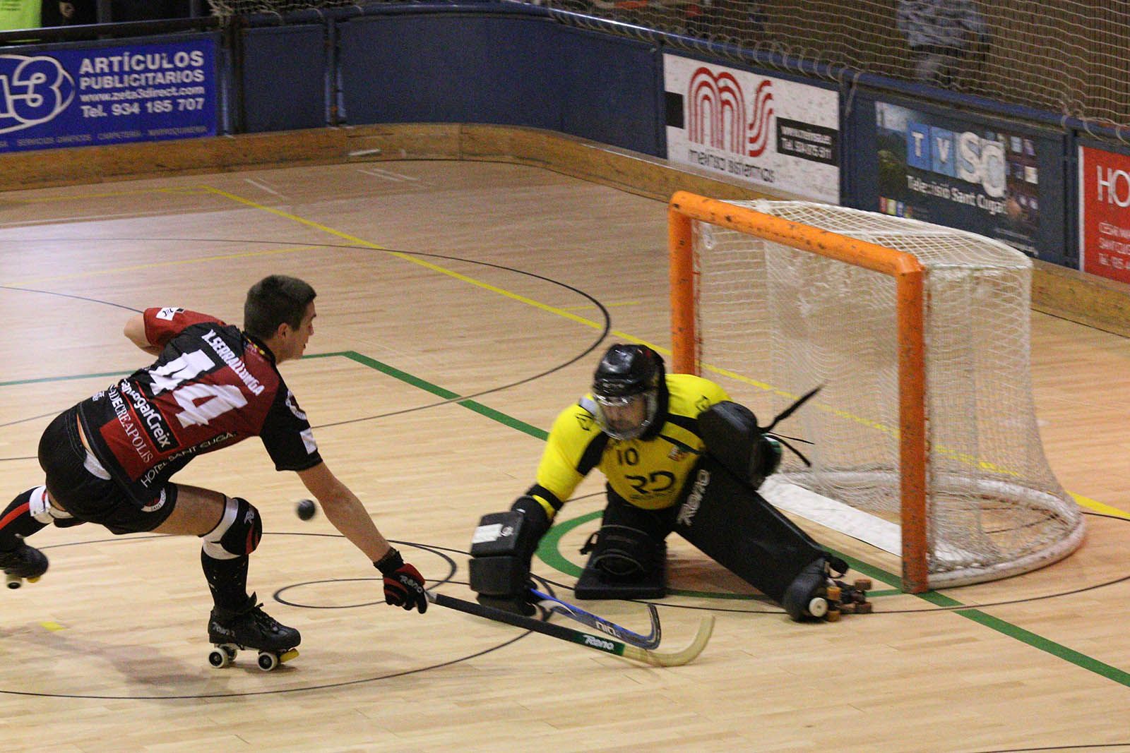 Partit de lliga d'hoquei patins: PHC Sant Cugat-CP Vilanova. Foto: Lali Álvarez