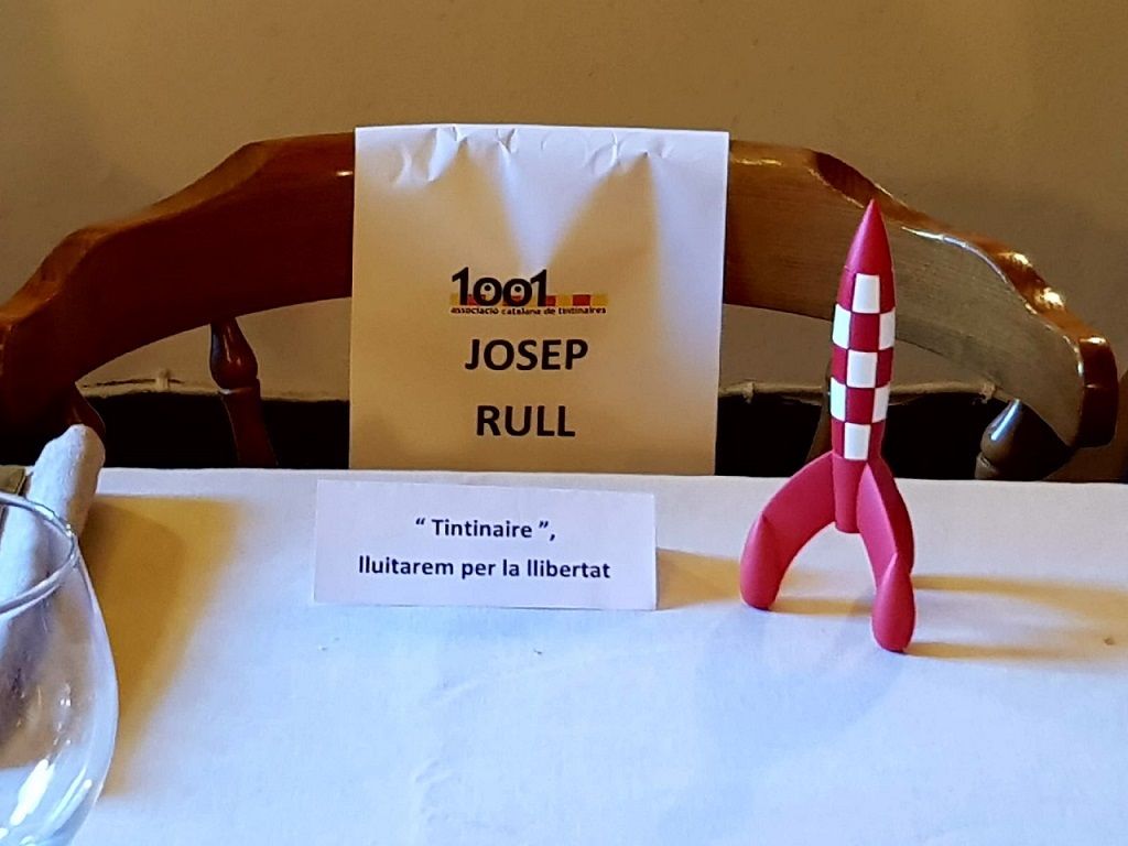 El seient de Josep Rull a la trobada Tintinaire  FOTO: Salvador Cot