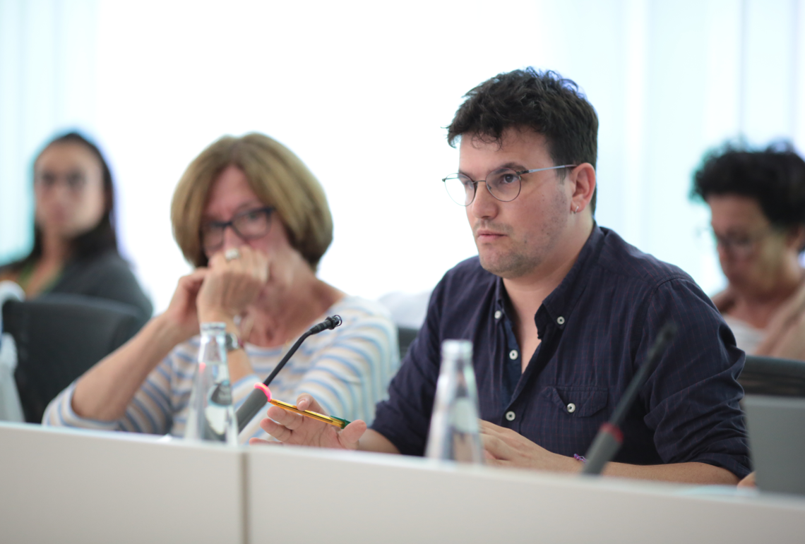 Roser Casamitjana i Ramon Gutiérrez, d'ICV-EUiA a Sant Cugat FOTO: Artur Ribera