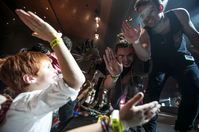 Imatge d'un dels concerts de dissabte del Festival Petits Camaleons FOTO: Lali Puig 