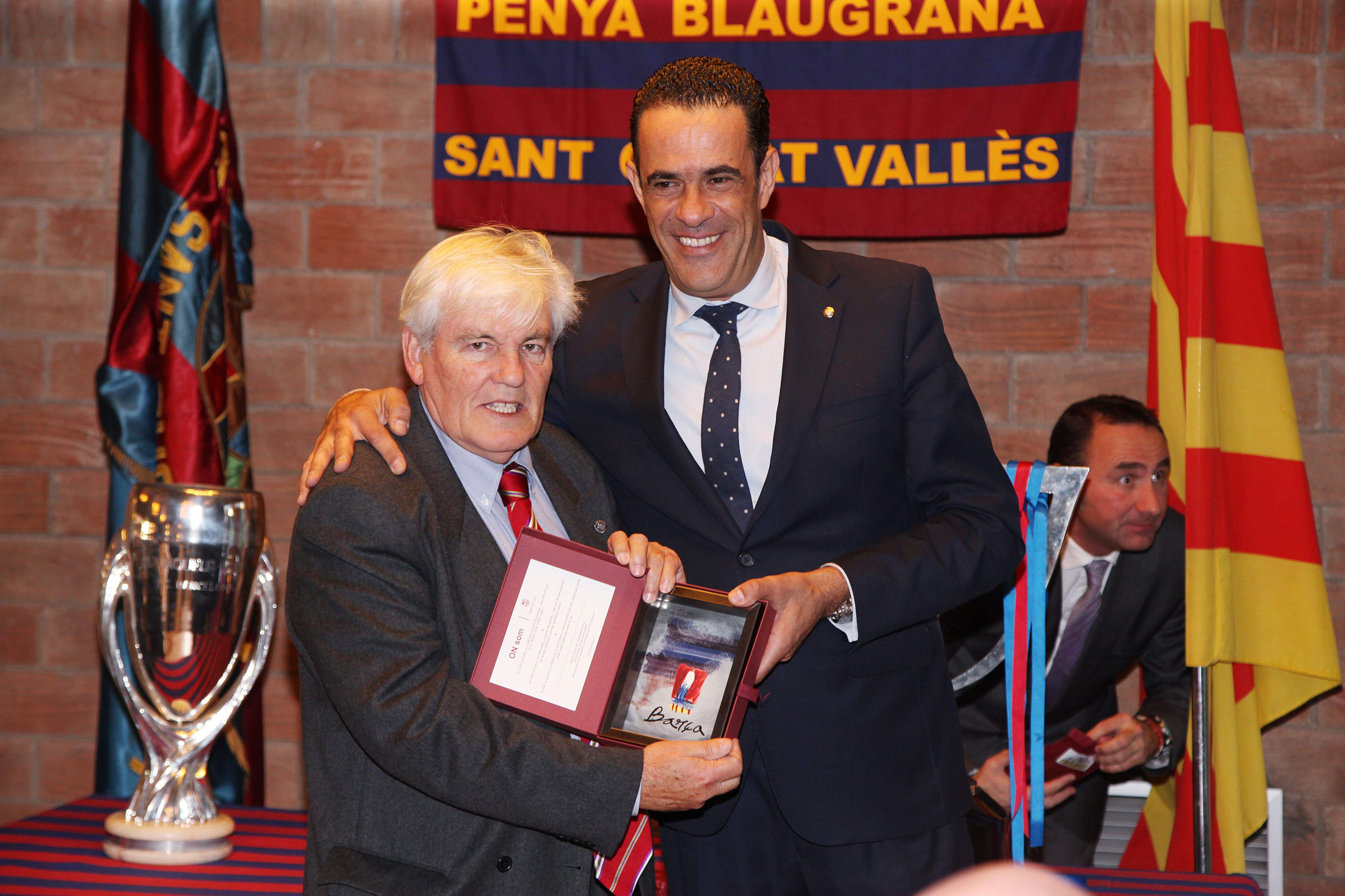 Josep Maria Félez i Josep Ramon Vidal-Abarca en la celebració del 36è aniversari. FOTO: Lali Puig