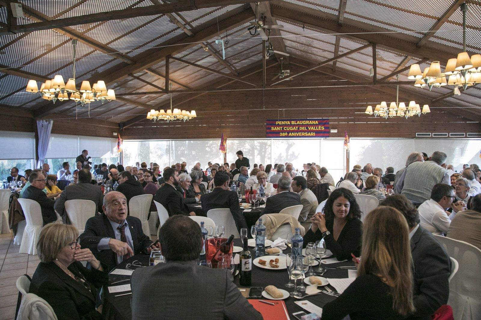 Al dinar del 38è aniversari de la Penya Blaugrana Sant Cugat hi han assistit 155 persones. FOTO: Lali Puig