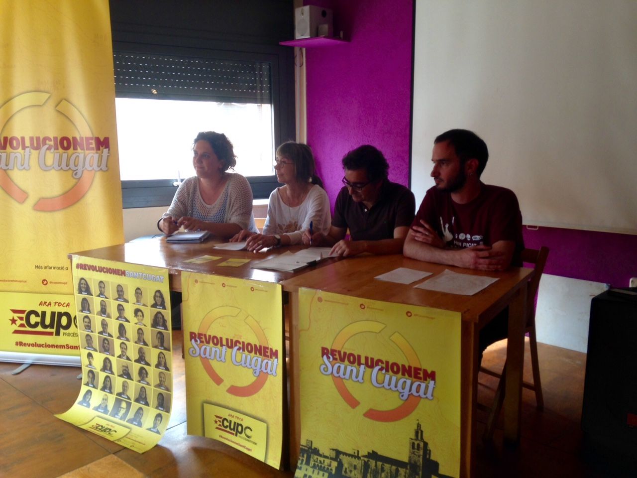 Gibert, Fontaneta, Ontañón i Bea; membres de CUP-PC l'any 2014 FOTO: Pere Fernández