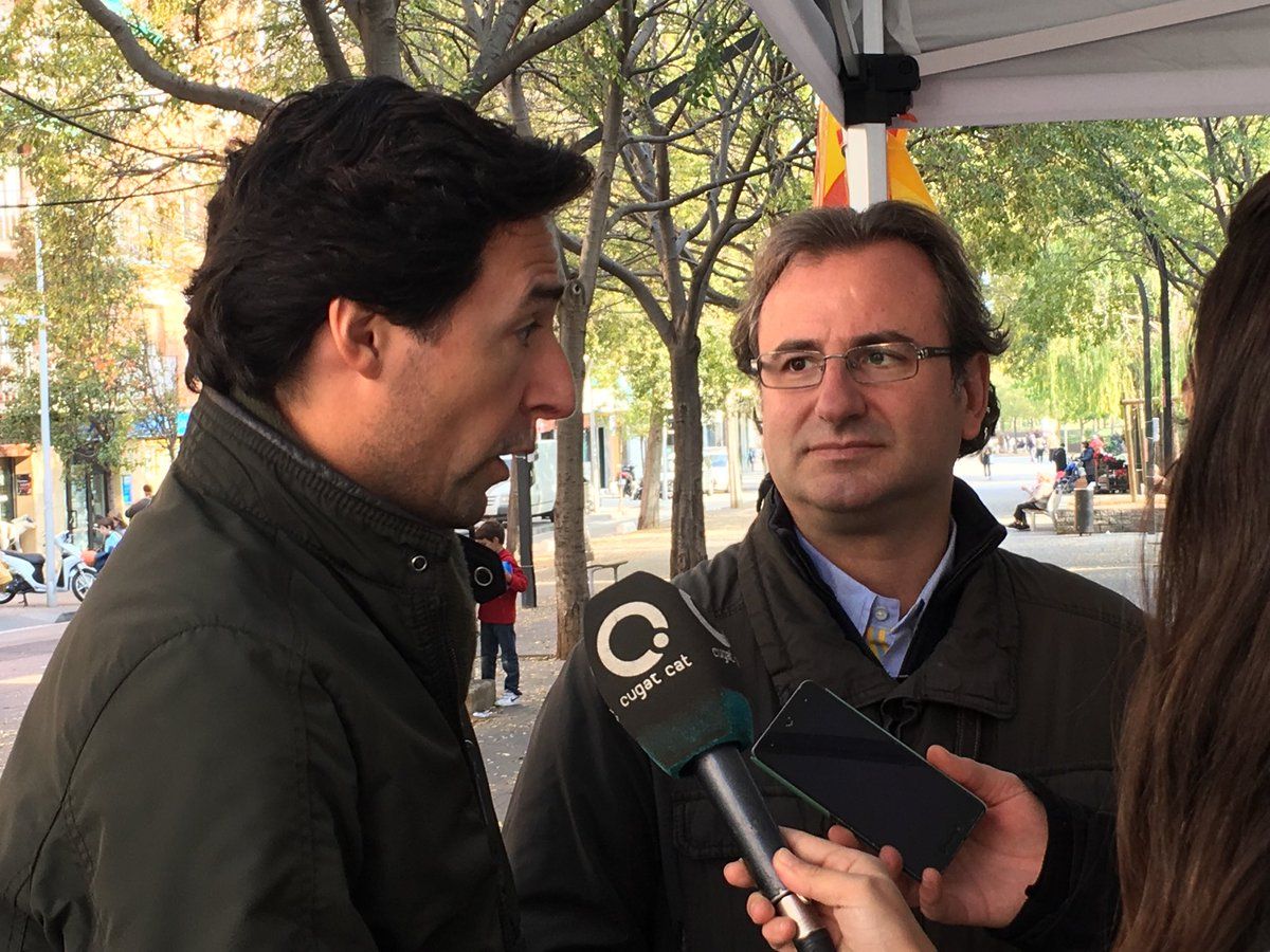 Álvaro Benejam i Alberto Villagrasa, a Sant Cugat FOTO: PP Sant Cugat