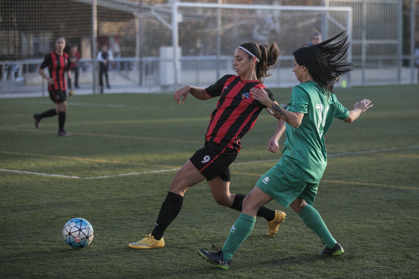 Lídia Rubio, autora de 3 gols en la victòria vers l'ENFAF Andorra. FOTO: Lali Puig