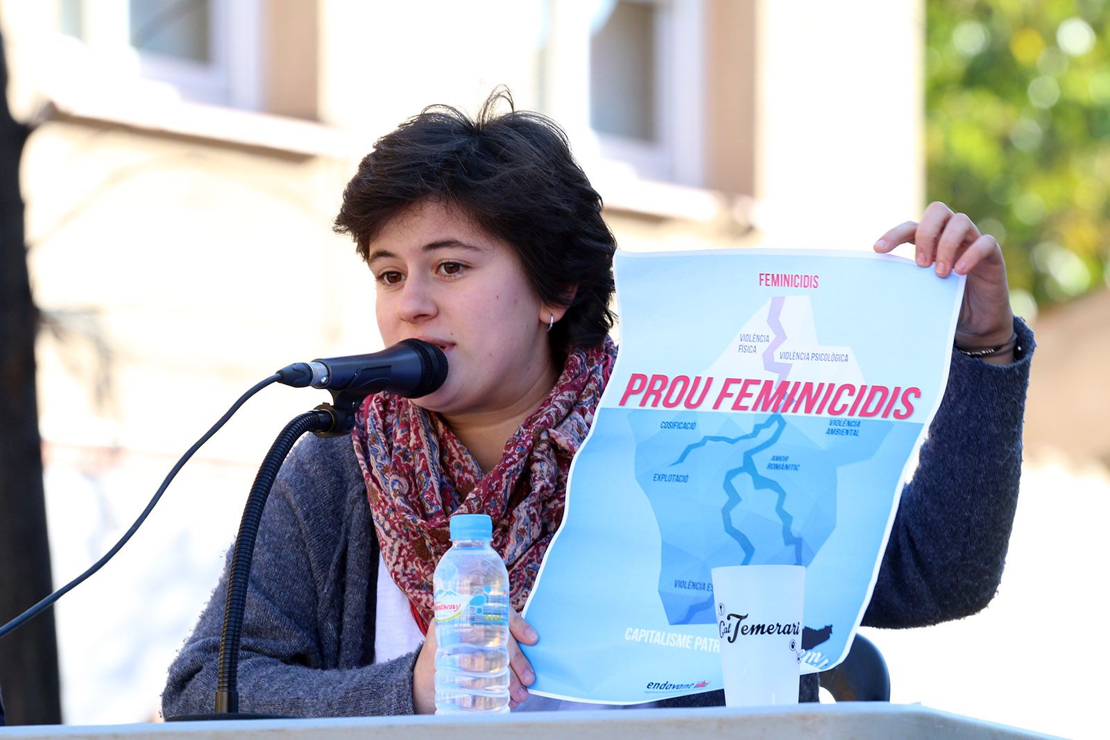 Acte per a una República lliure de masclisme, organitzat per al CDR. Foto: Lali Álvarez