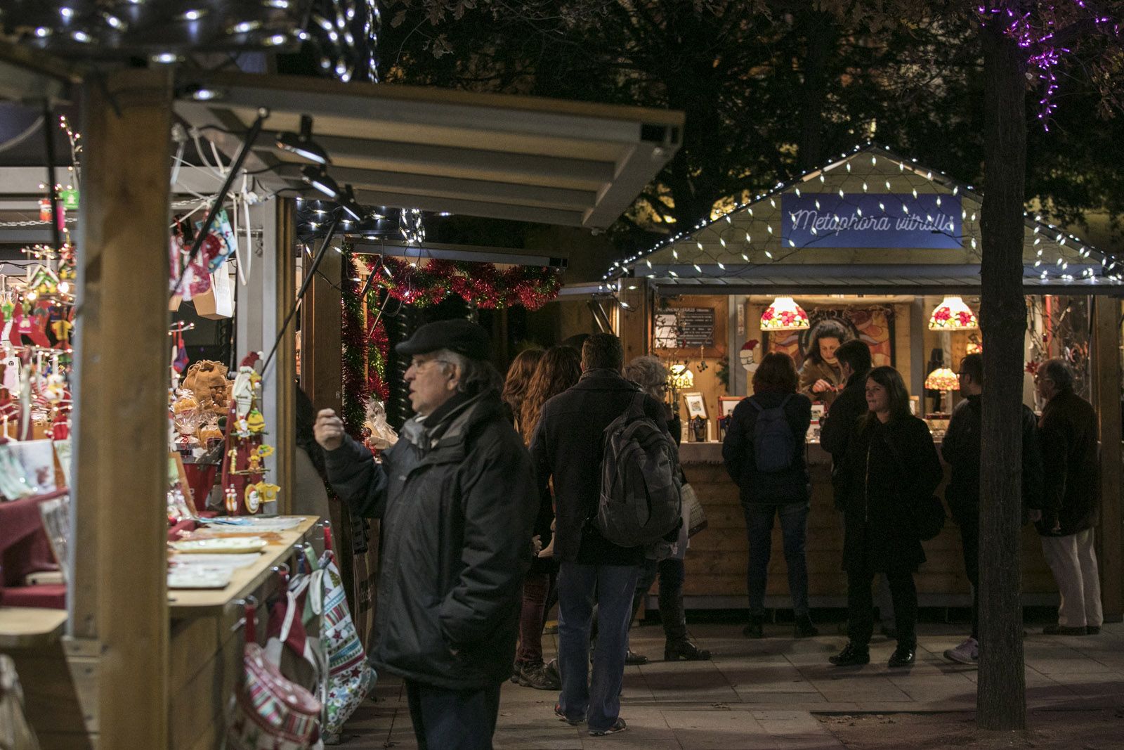 Així es prepara Sant Cugat pel Nadal. FOTO: Lali Puig
