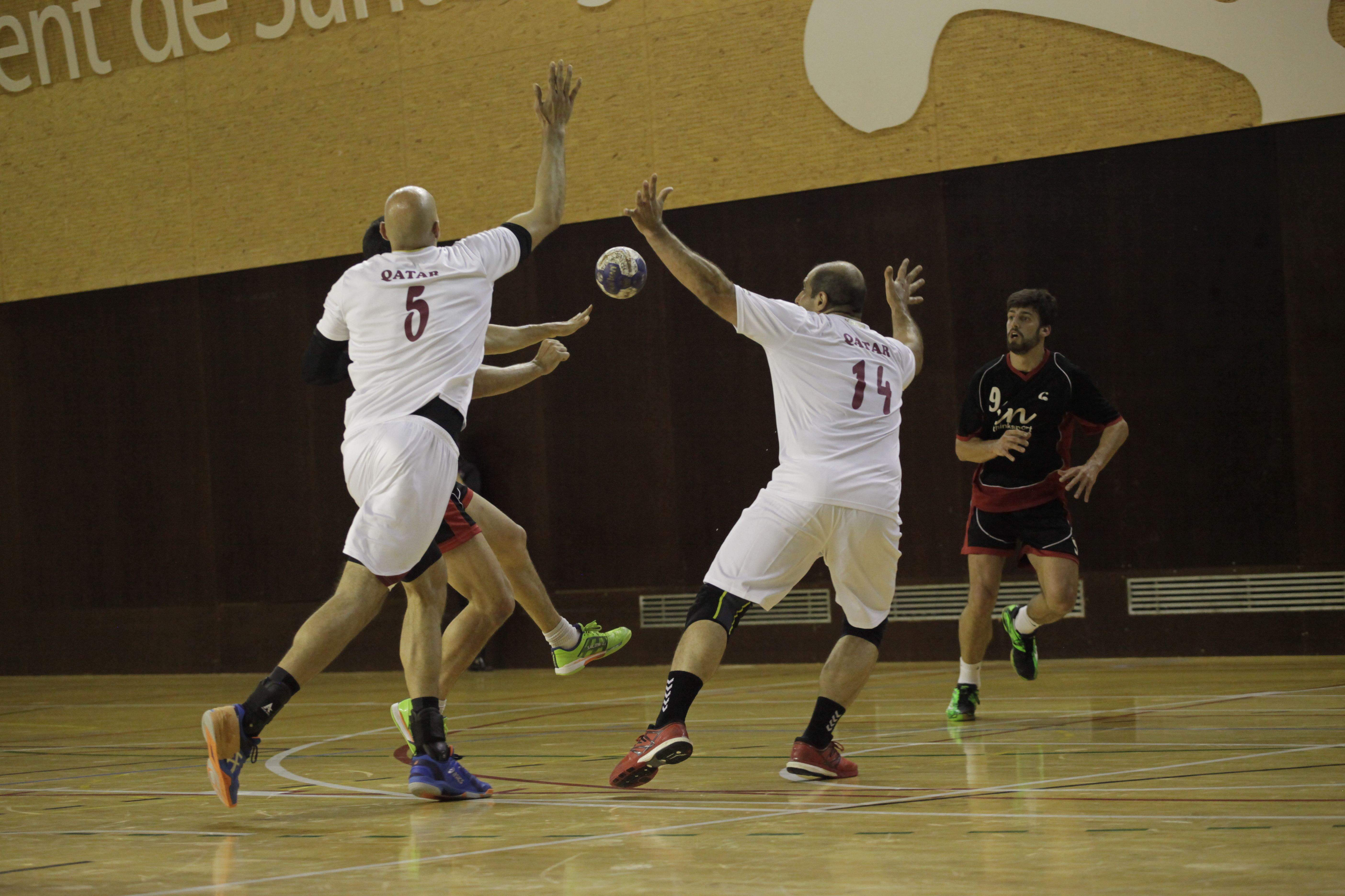 El 25 de maig del 2016, la selecció absoluta de Qatar es va imposar (29-46) al CH Sant Cugat, al Pavelló 3. FOTO: Artur Ribera