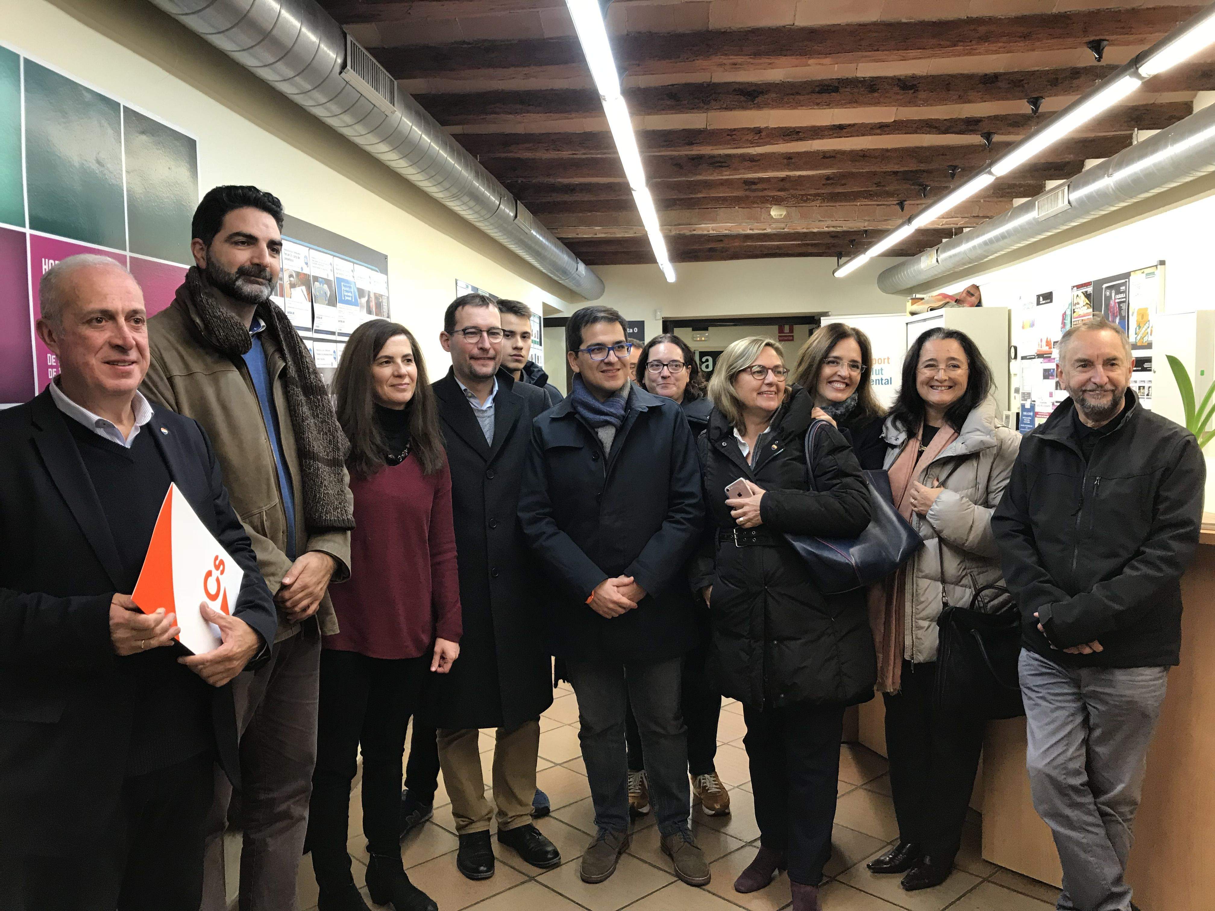 La trobada de Cs amb els seus simpatitzants ha tingut lloc al Casal de Torre Blanca FOTO: Mireia Puente 