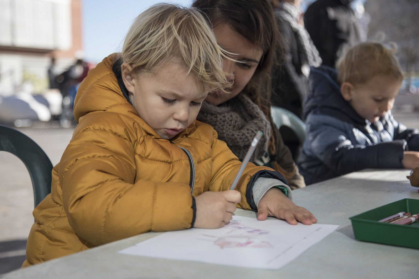 Tió de Volpelleres a la Plaça dels Rabassaires. FOTO: Lali Puig